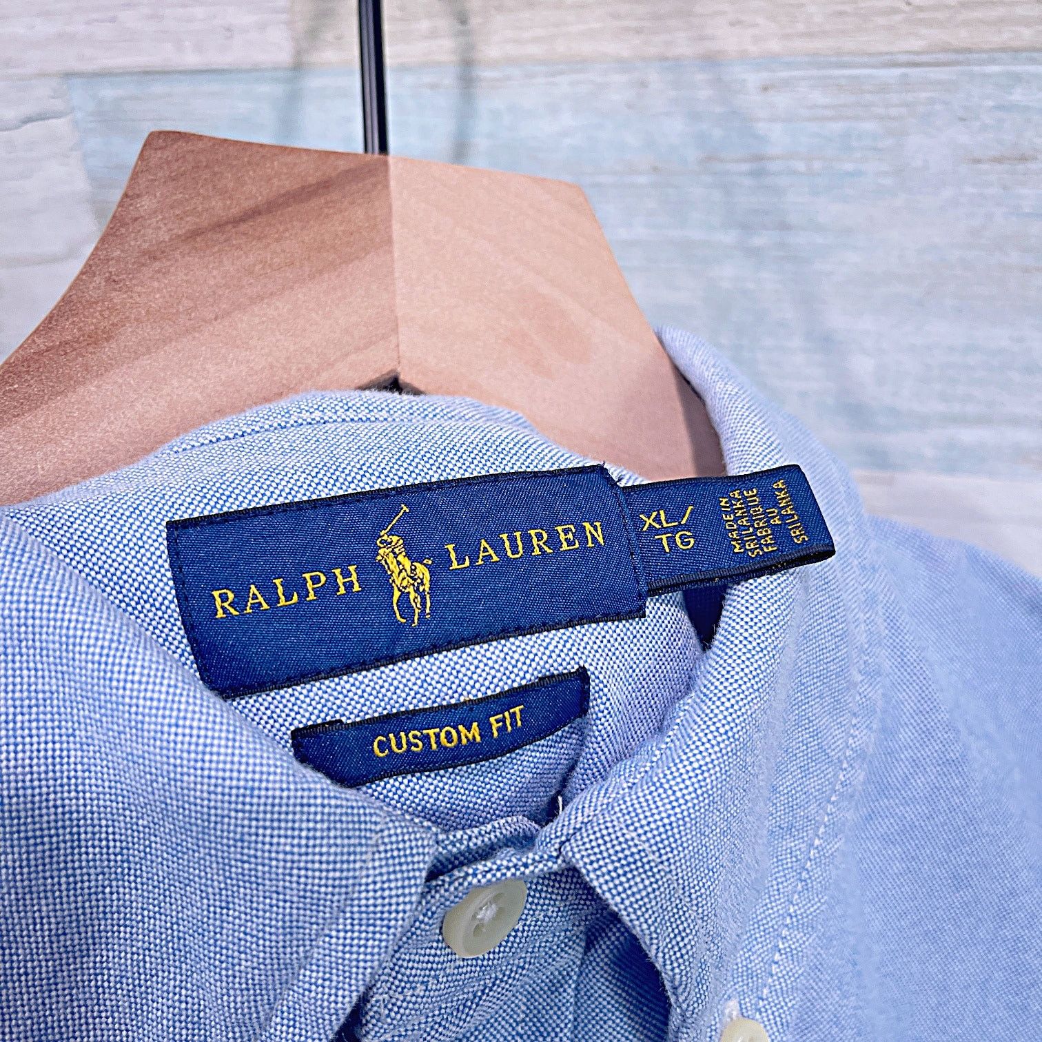 Ralph Lauren RALPH LAUREN Custom Fit Oxford Shirt Blue Mens XL Size US XL / EU 56 / 4 - 5 Thumbnail