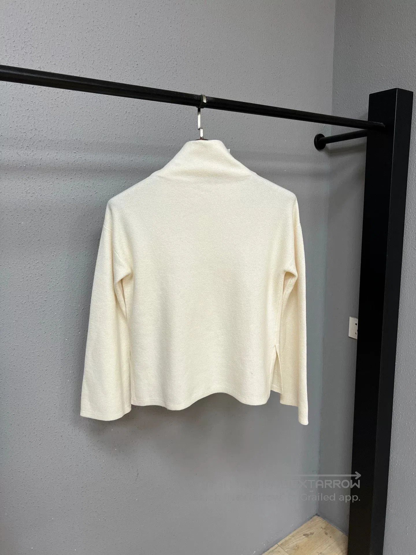Loro Piana cream high-neck wool knit top. Size M / US 6-8 / IT 42-44 - 2 Thumbnail
