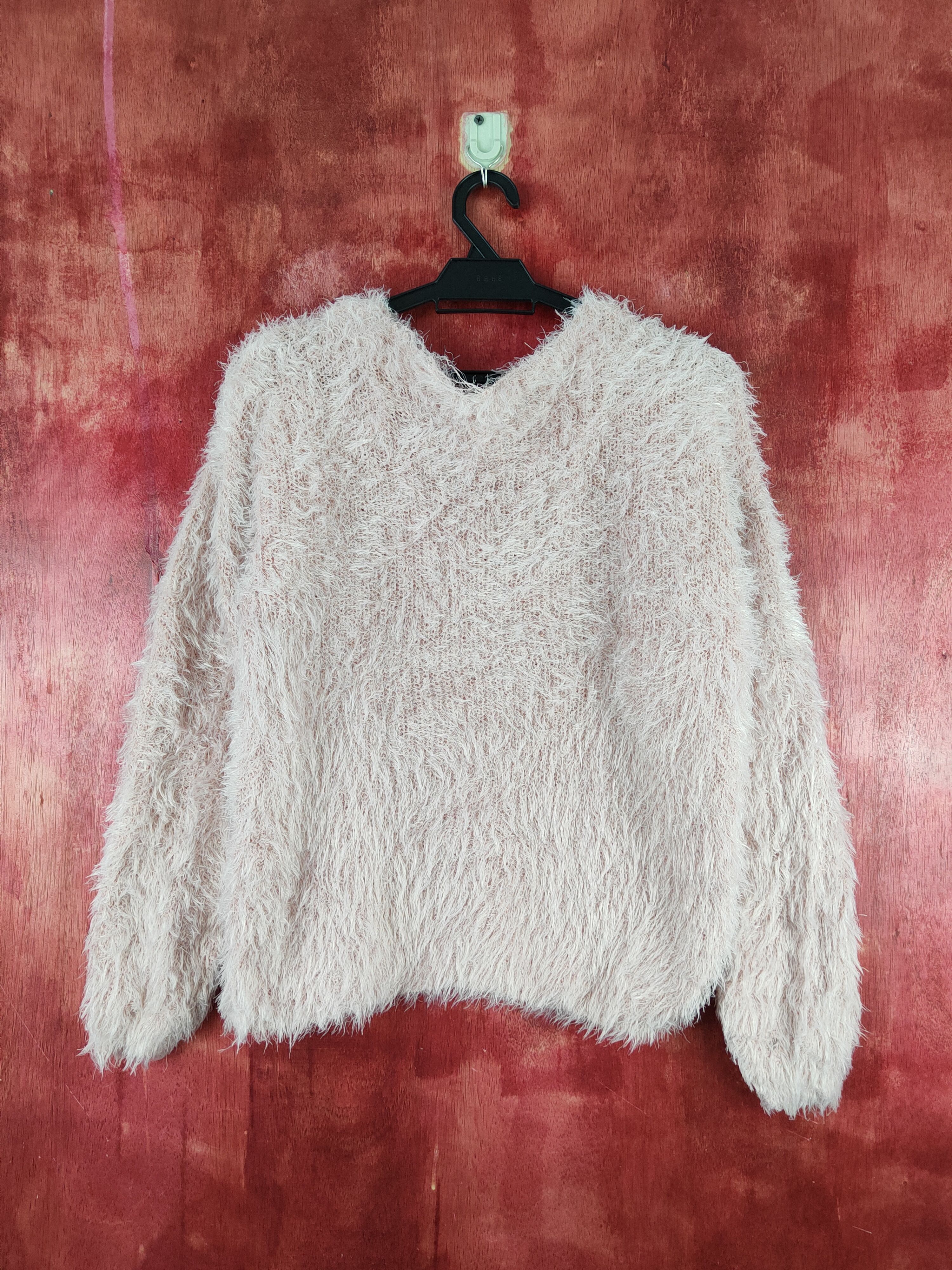 Aran Isles Knitwear Japanese Brand Pink Shag Shaggy Fur Mohair Knitwear #S2031 Size M / US 6-8 / IT 42-44 - 7 Thumbnail