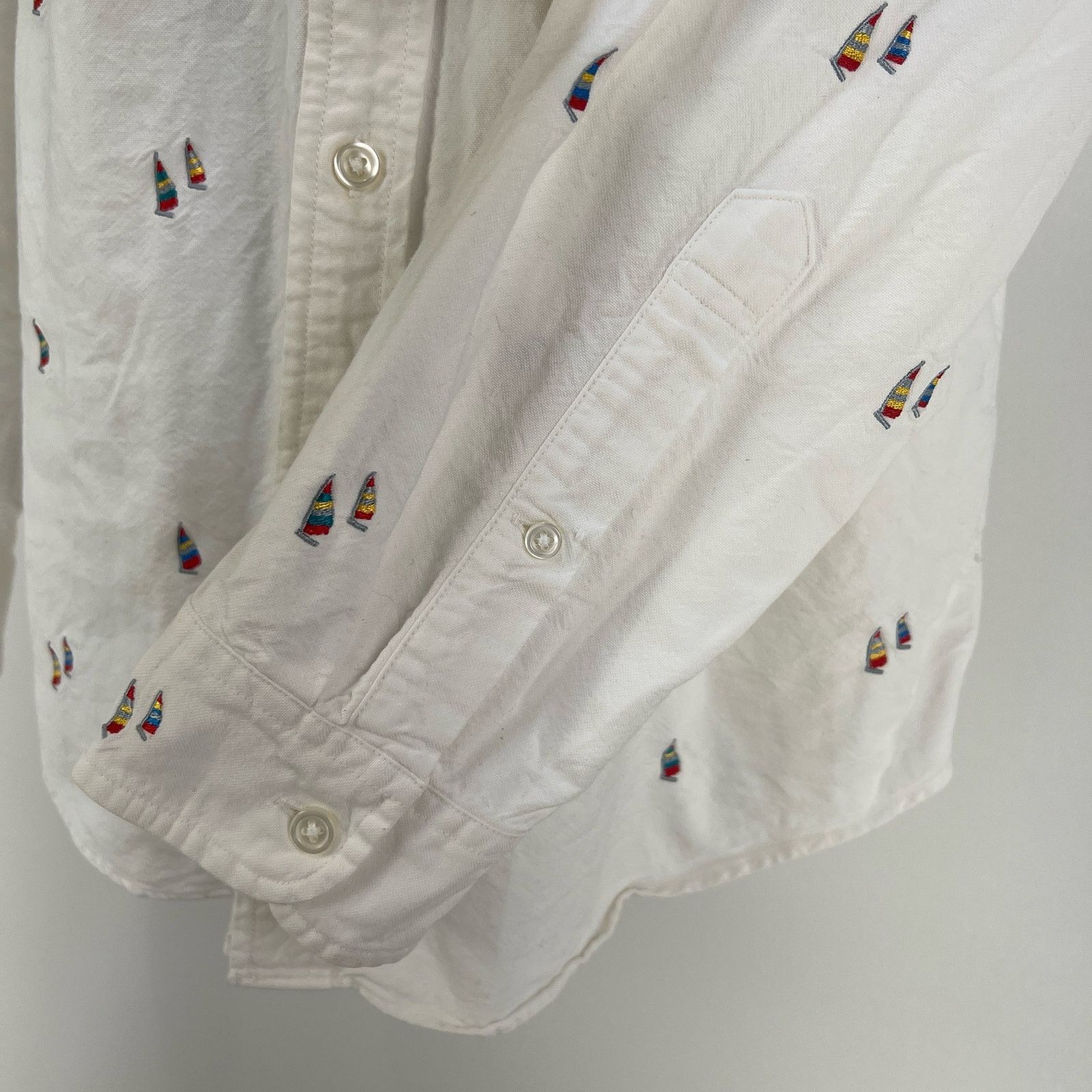 J.Crew J.Crew Oxford Embroidered Sailboat Button Down Slim Shirt Size US M / EU 48-50 / 2 - 7 Thumbnail