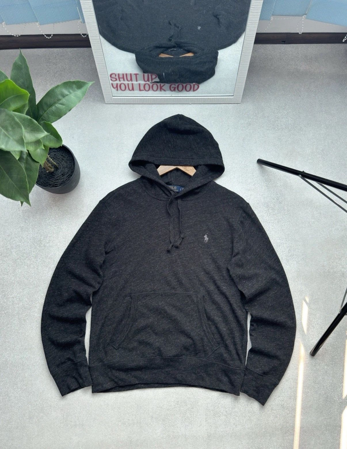 Polo Ralph Lauren Polo Ralph Lauren Dark Gray Classic Hoodie Men Size S Size US S / EU 44-46 / 1 - 1 Thumbnail