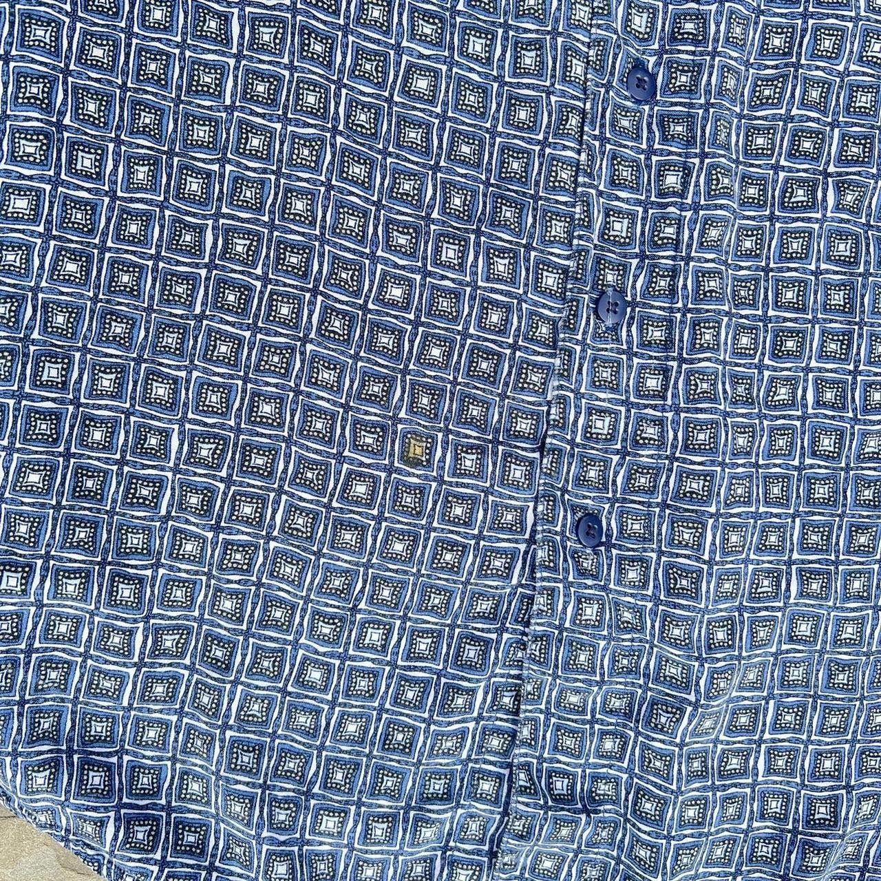 Knightsbridge × Vintage Vintage 90s Blue Square Pattern Club Shirt Size US M / EU 48-50 / 2 - 4 Thumbnail