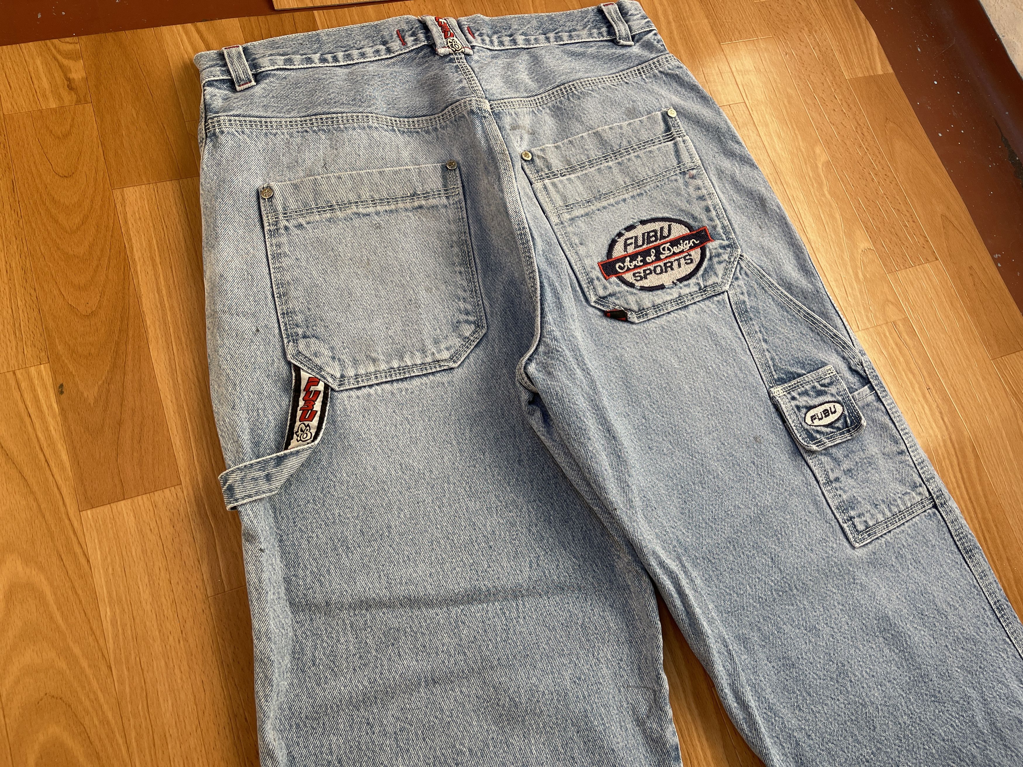 Fubu FUBU jeans, vintage baggy jeans, 90s hip hop skater Y2K 34 Size US 34 / EU 50 - 4 Thumbnail
