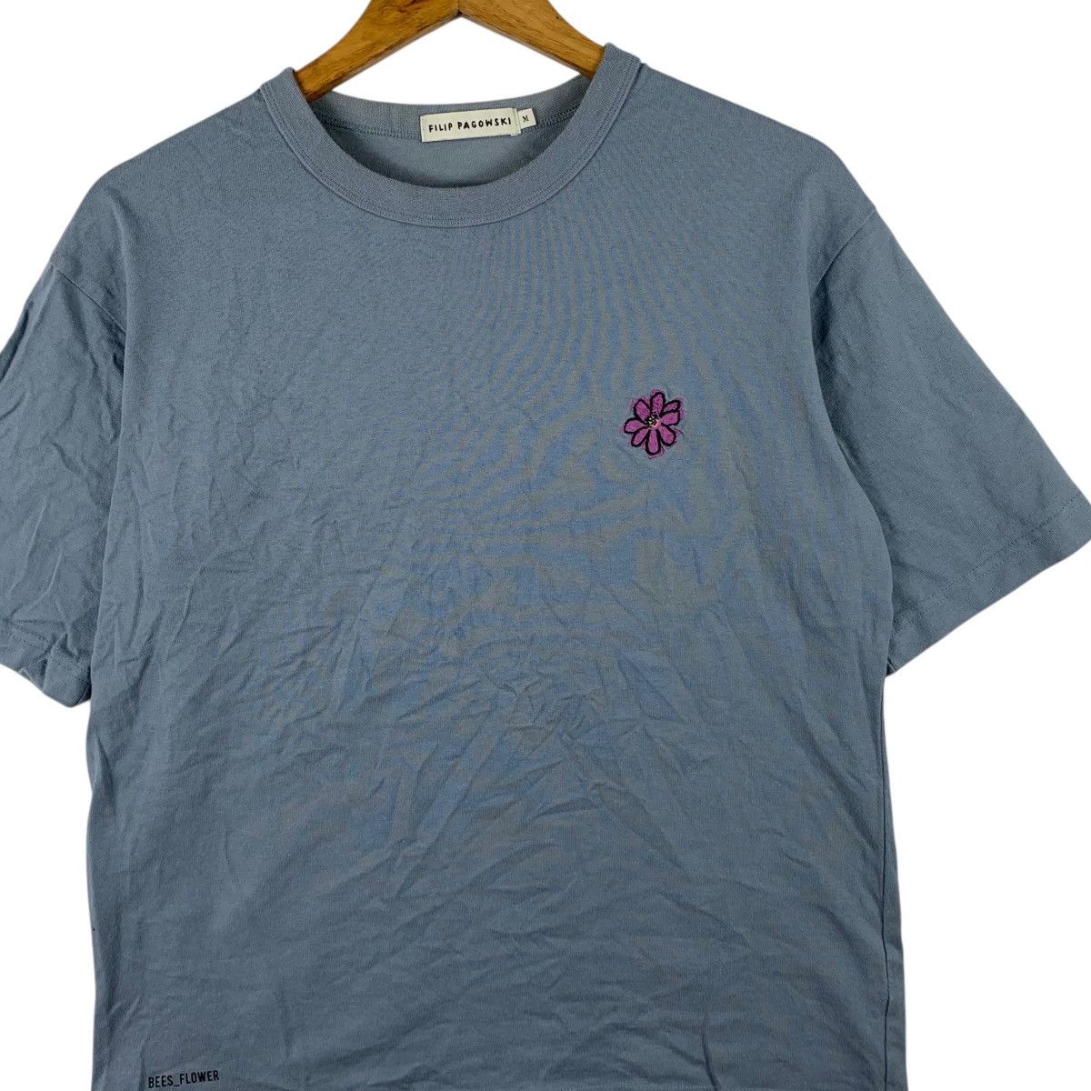 Vintage GU x FILIP PAGOWSKI Bee Flower Painting Tee Shirt Top Warsaw Size M / US 6-8 / IT 42-44 - 3 Thumbnail