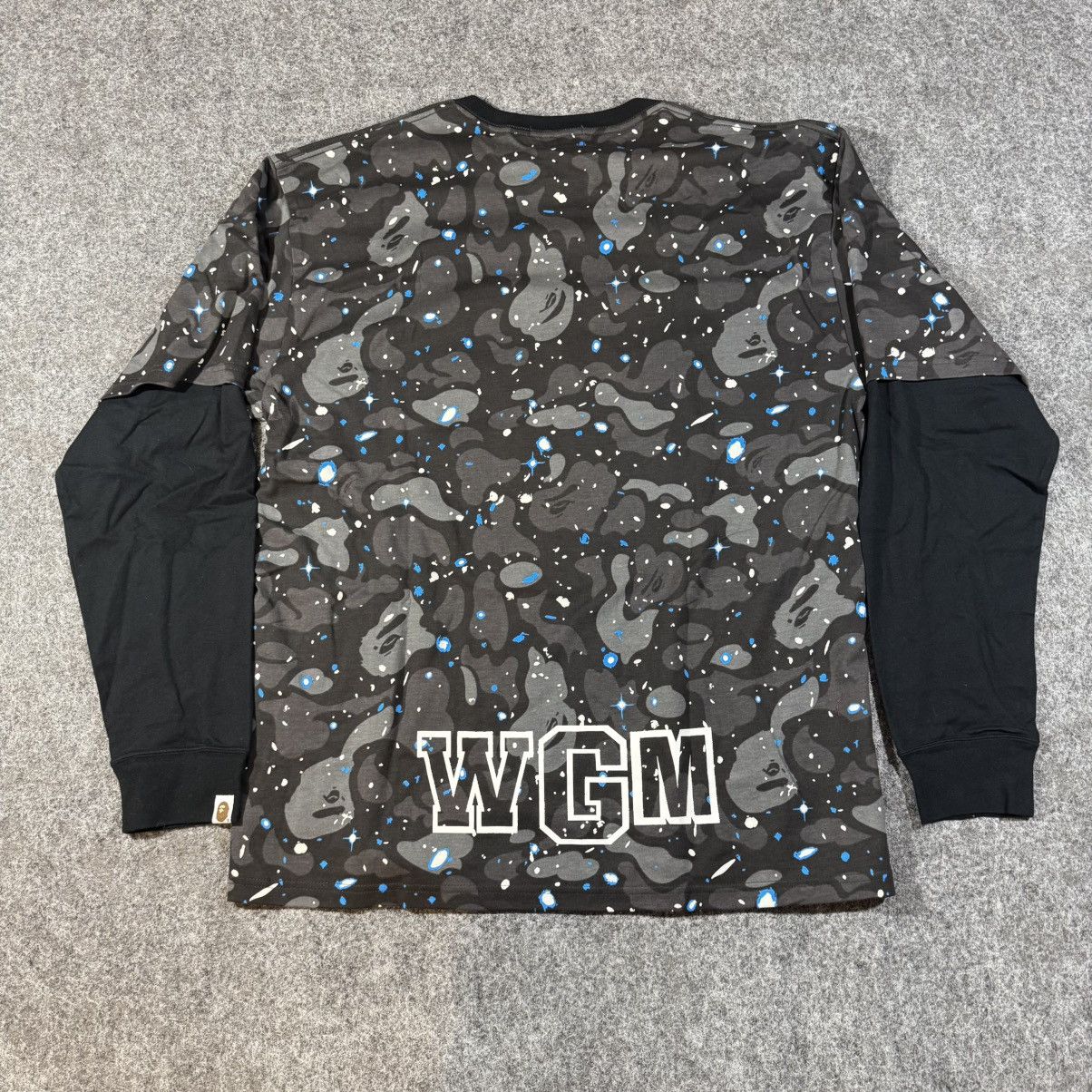 Bape BAPE Space Camo Shark Layered Long Sleeve Tee Black Size US XL / EU 56 / 4 - 6 Thumbnail