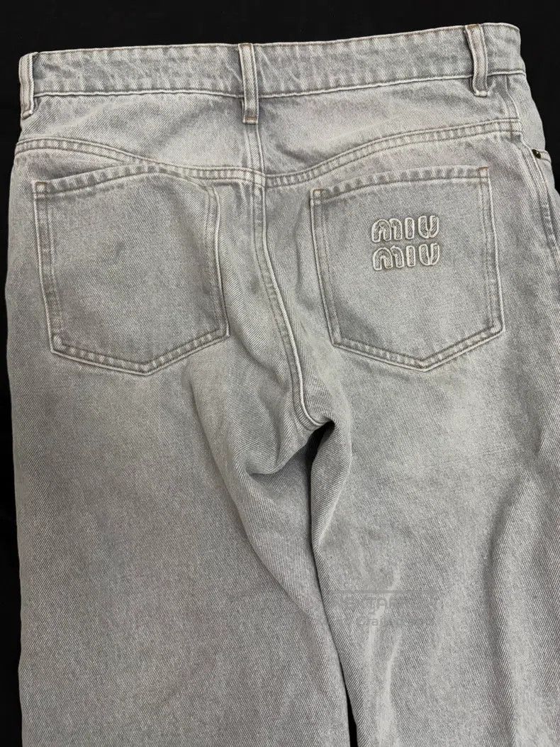 Miu Miu Miu Miu 25 Damage effect of washed jeans trouser legs Size 25" / US 0 / IT 36 - 2 Thumbnail