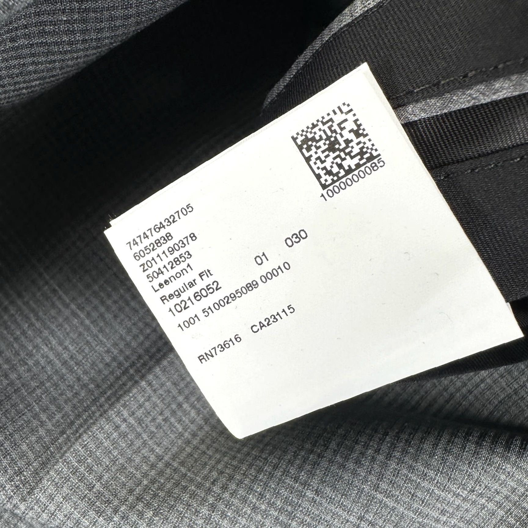 Hugo Boss Hugo Boss Dress Pants Mens 38 Regular Fit Gray Check Trousers Size US 38 / EU 54 - 2 Thumbnail