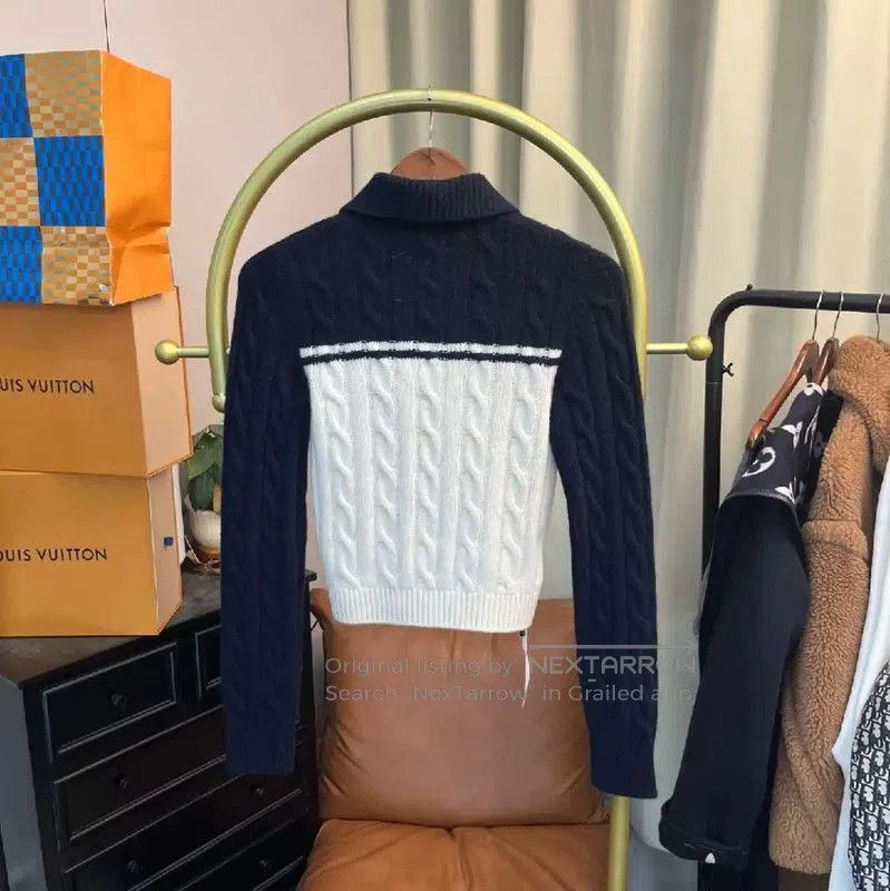 Miu Miu Miu Miu Navy Wool Jacket with Zip Front . Size M / US 6-8 / IT 42-44 - 2 Thumbnail