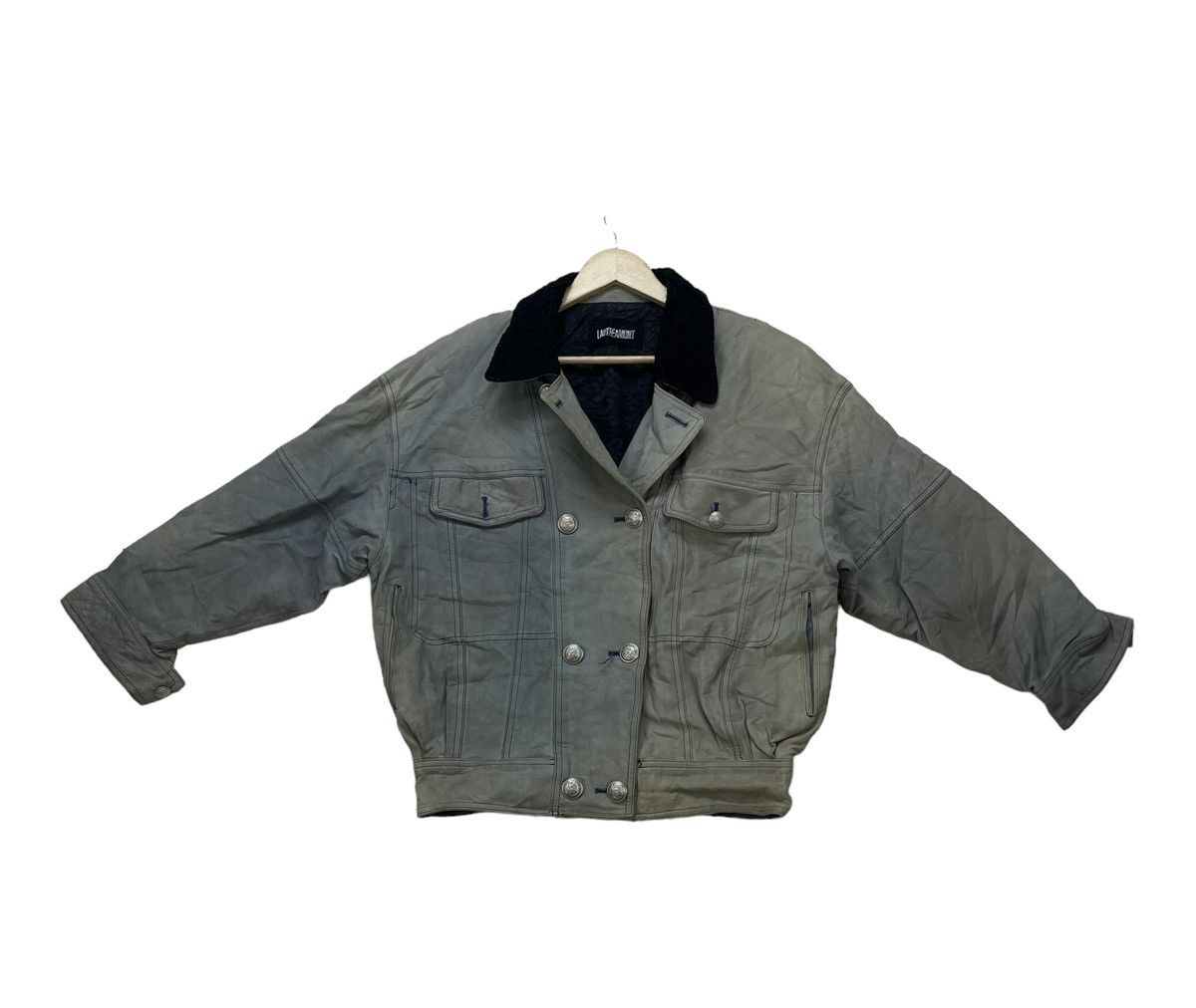 Japanese Brand Japanese Brand Lautreamont Double Collaar Leather Jacket Size M / US 6-8 / IT 42-44 - 2 Thumbnail