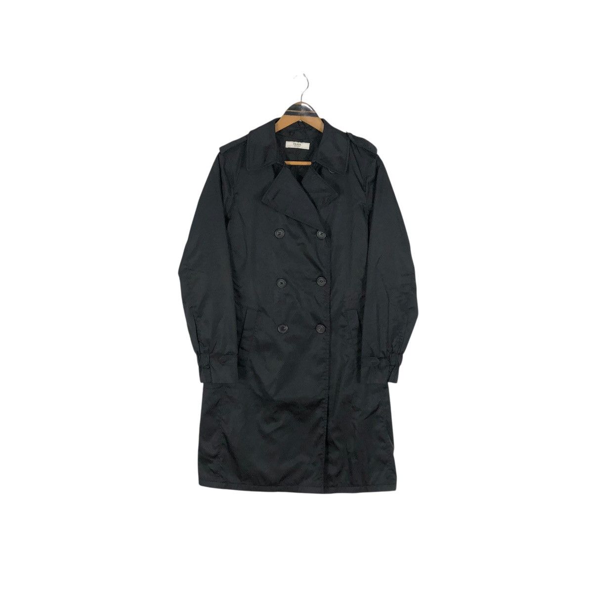 Prada Vintage Prada Double Breasted Nylon Trench Coat Size XS / US 0-2 / IT 36-38 - 2 Thumbnail