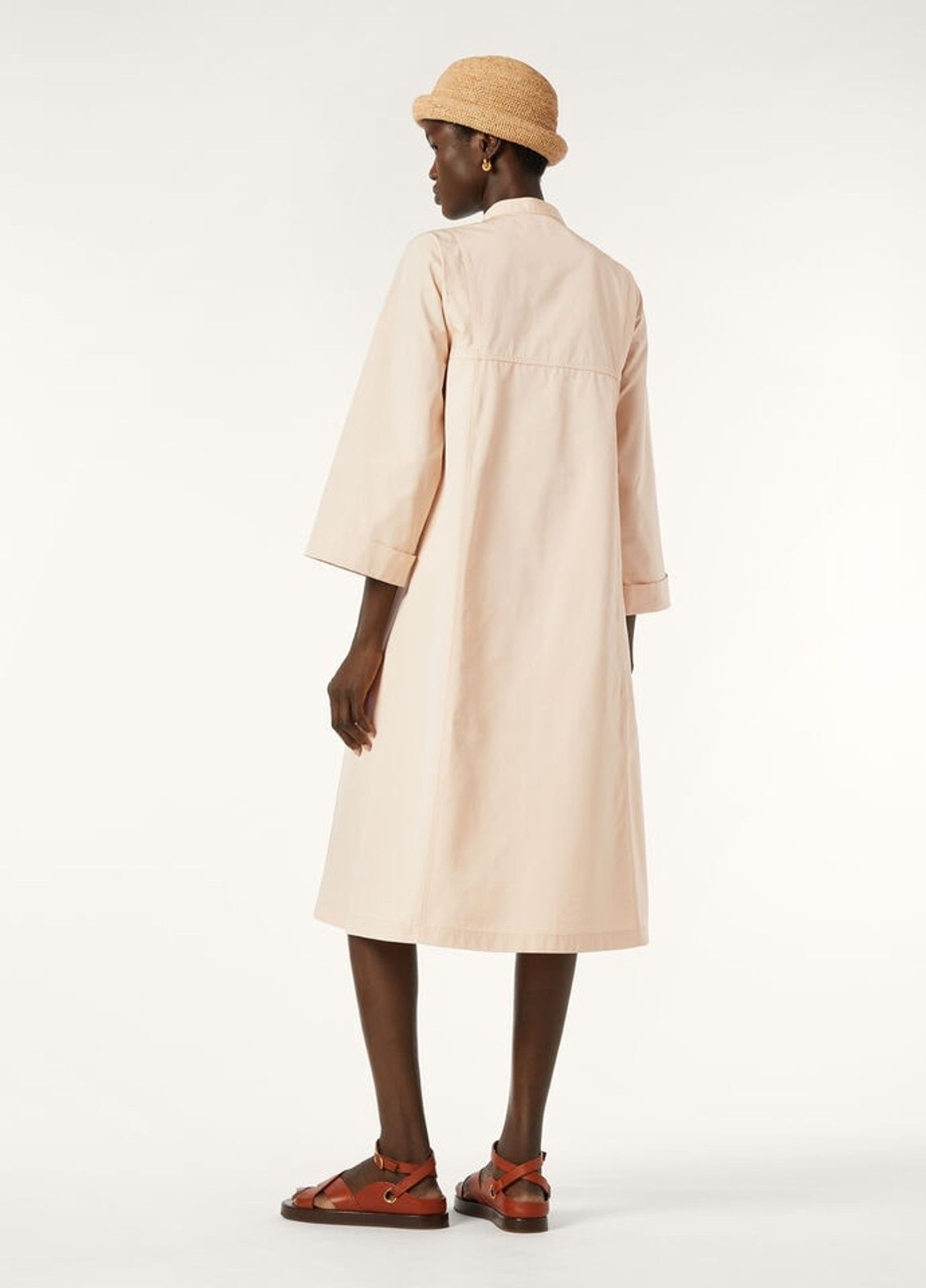Loro Piana o1srvl11e0526 FAP0312 Anabelle Midi Dress in Pink Size M / US 6-8 / IT 42-44 - 5 Thumbnail