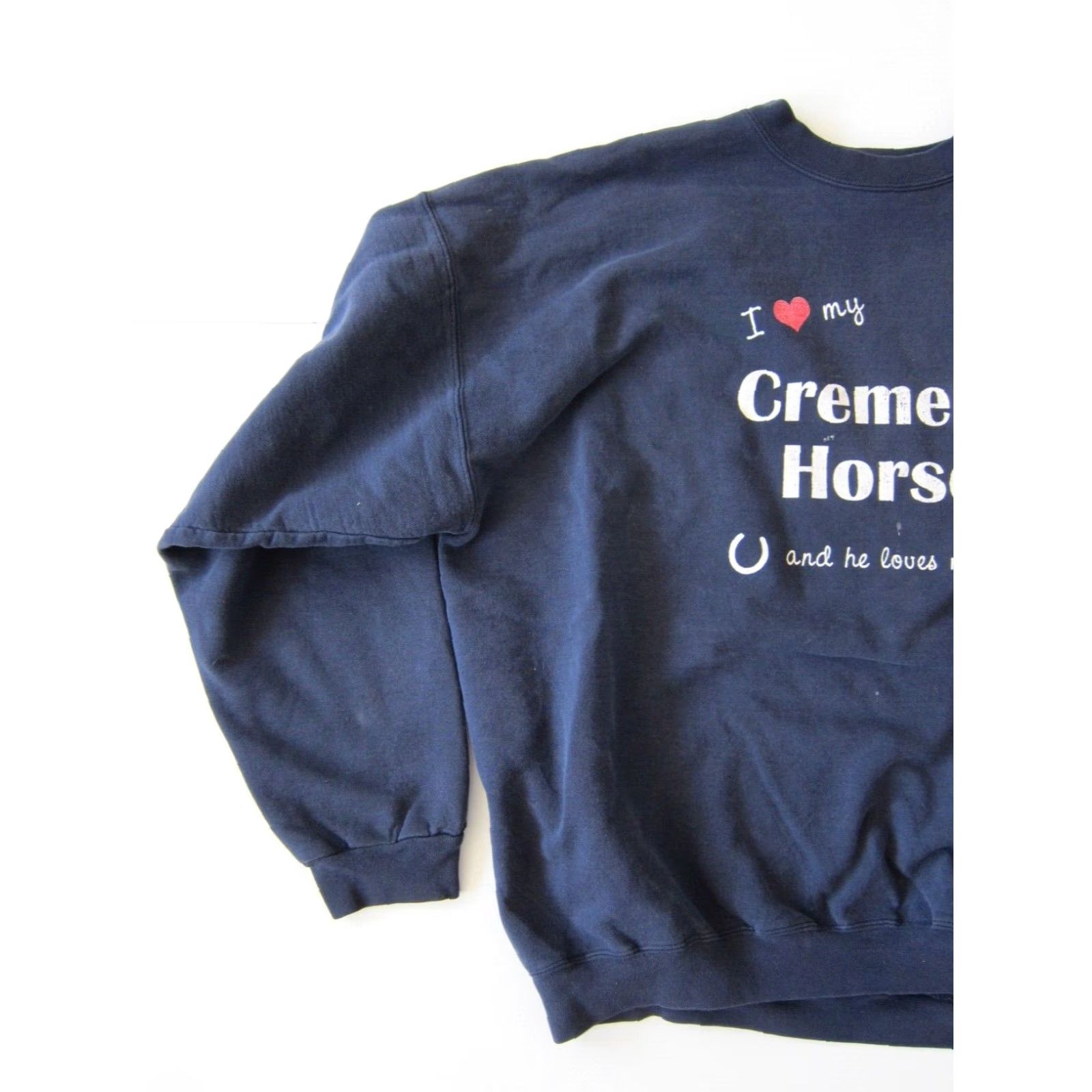 Hanes VINTAGE Hanes Blue I Love My Cremello Horse And He Love Me Sweatshirt Men XL Size US XL / EU 56 / 4 - 5 Thumbnail