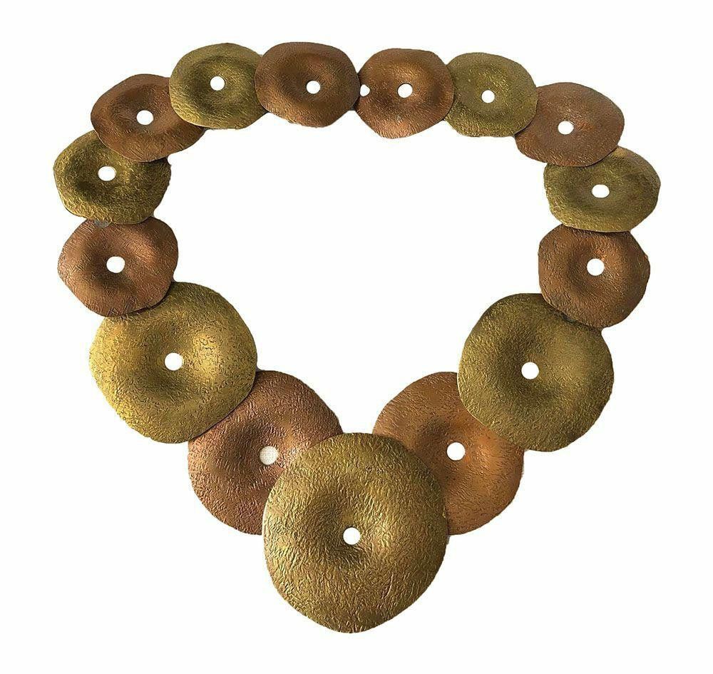 Designer Pre Owned Artisan Hand Made Copper Brass Metal Necklace Size ONE SIZE - 1 Thumbnail