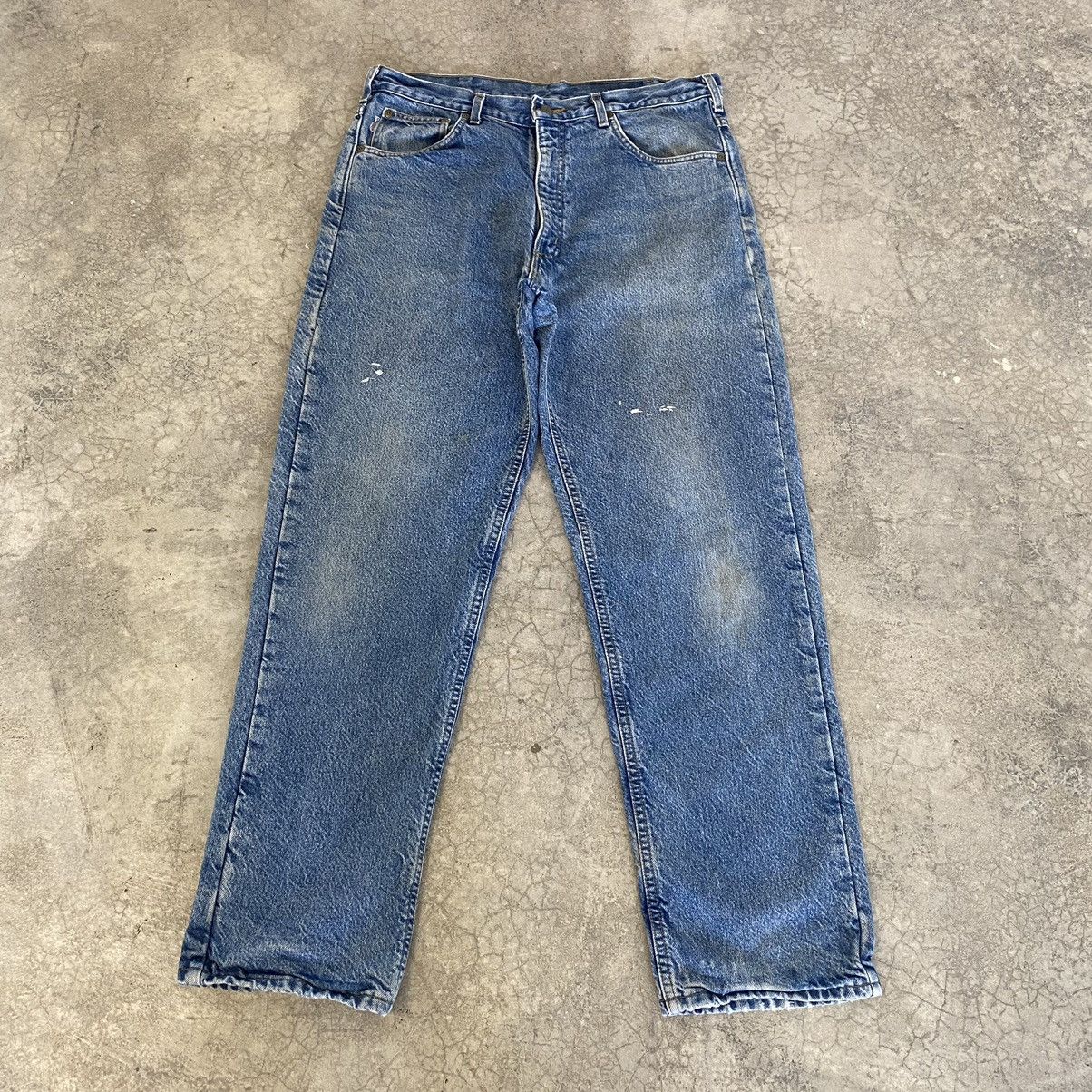 Carhartt VTG Carhartt Blanket Lined Relaxed Fit Blue Jeans Size US 35 - 4 Thumbnail