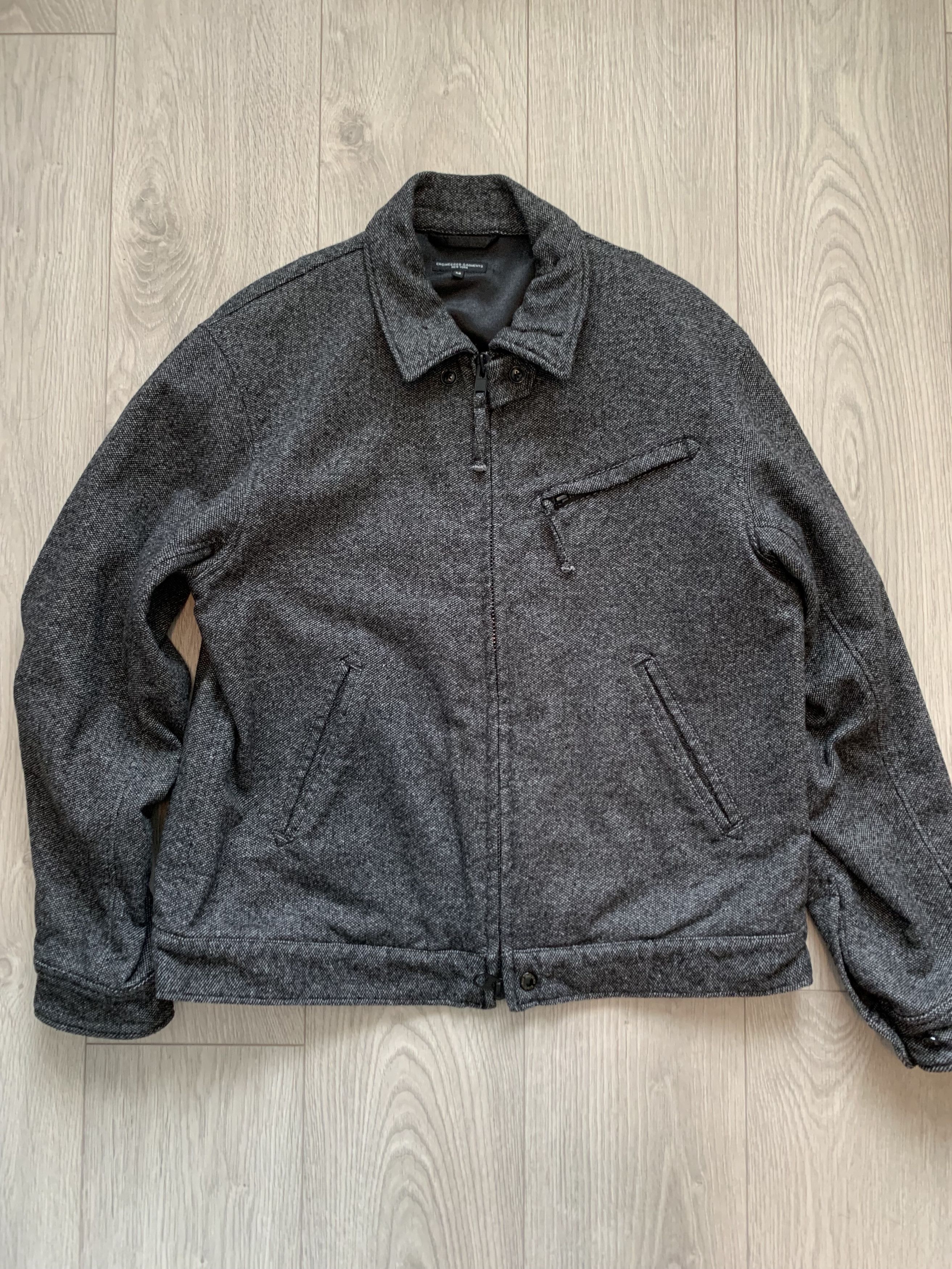 image of Engineered Garments Aw18 Driver Jacket - Homespun Wool in Grey, Men's (Size Medium)