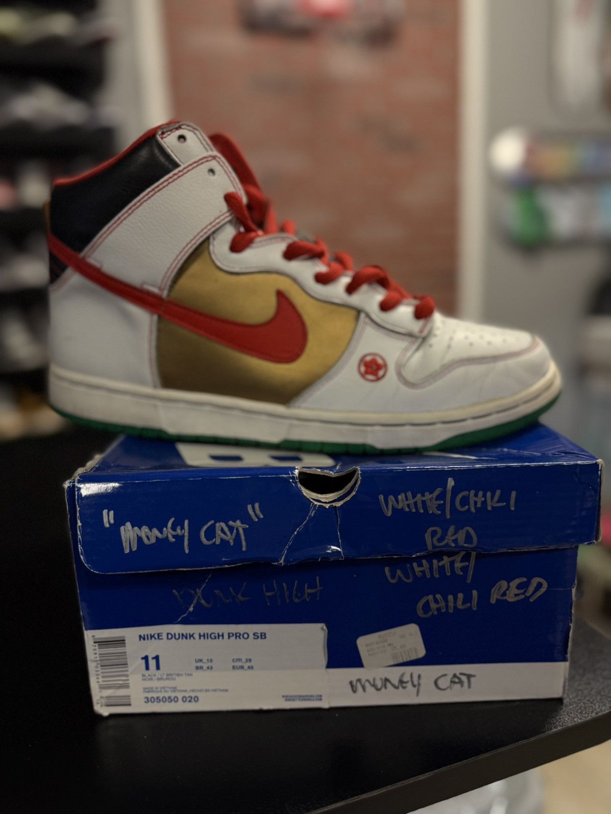 Nike Nike Dunk High Pro SB Money Cat 2007 - Size 11- 305050 162 Size US 11 / EU 44 - 16 Thumbnail