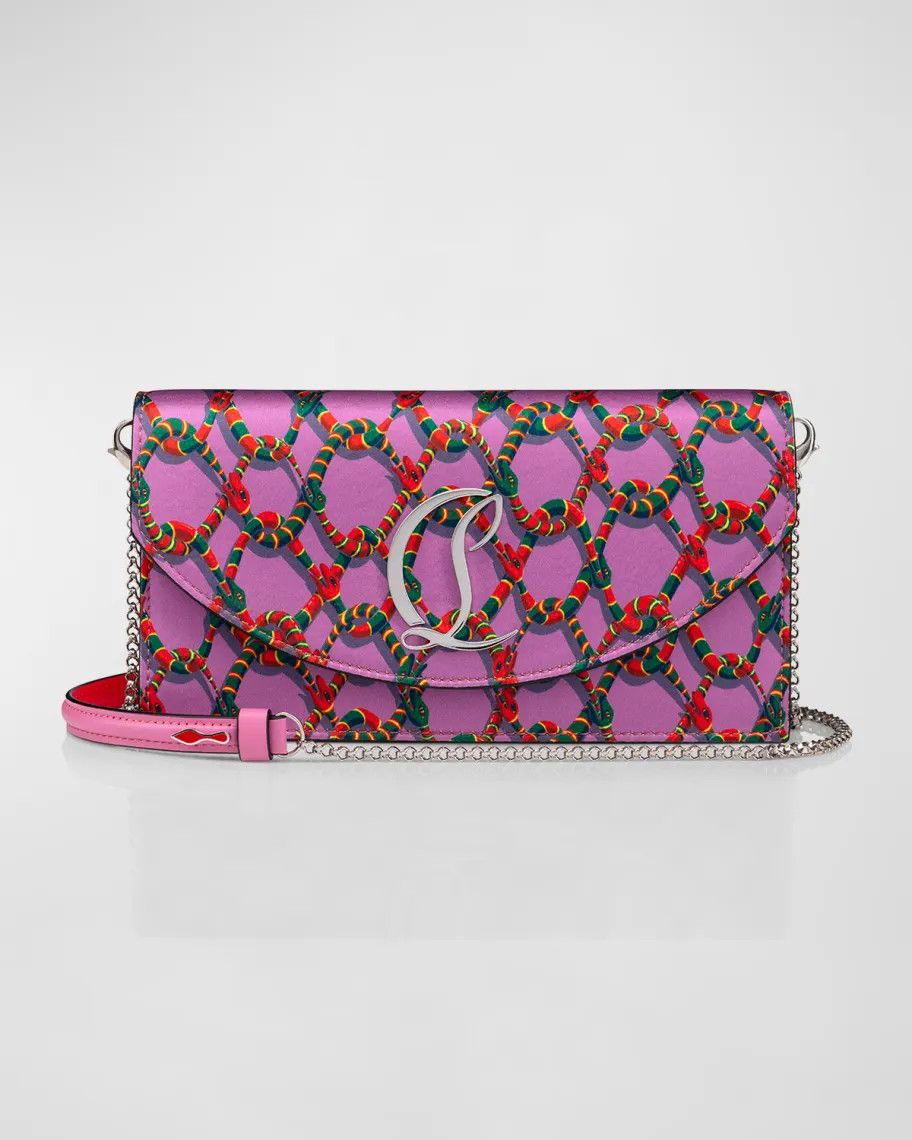Christian Louboutin o1s1wg111124 Size: OS/ Loubi54 Crepe Clutch in Pink Size ONE SIZE - 1 Thumbnail