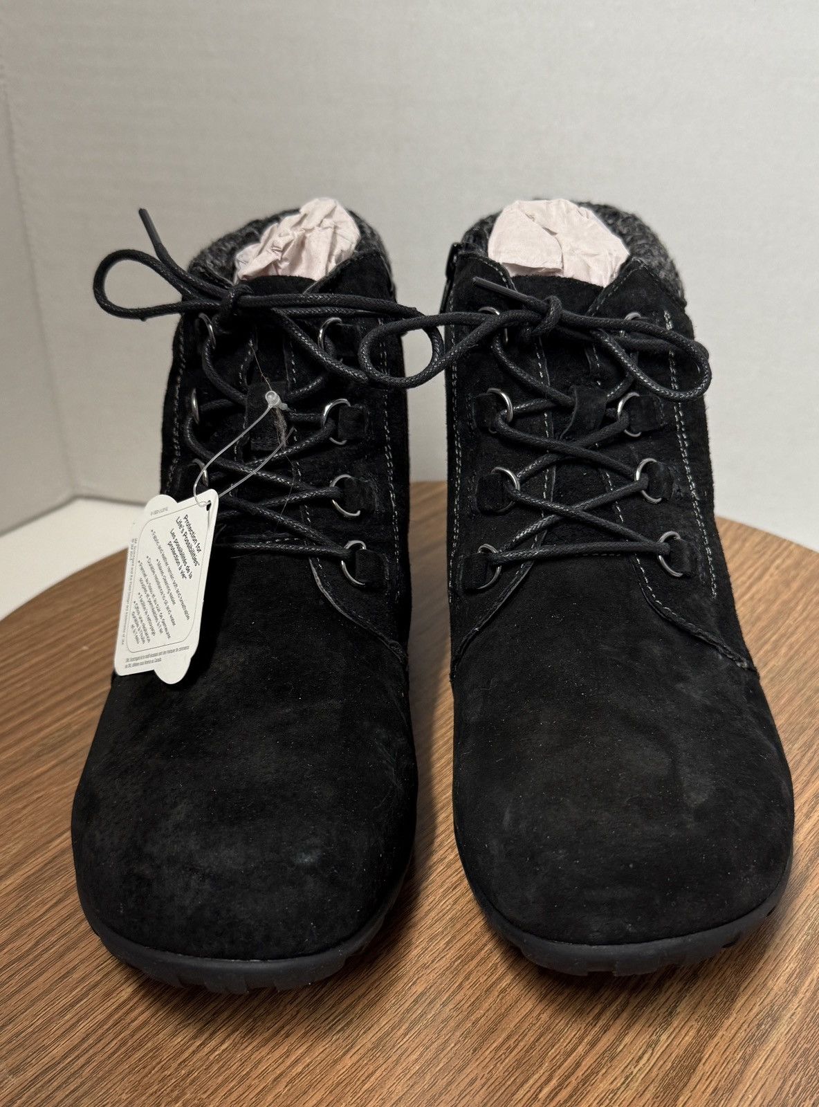 Propet Women Delaney Black Suede WFV002S Casual Boot Sz 11