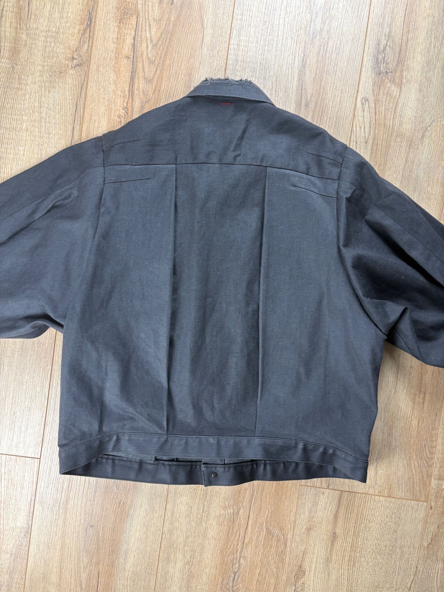 Japanese Brand Shinya Kozuka Oversized Distressed Jacket Charcoal Grey Size US M / EU 48-50 / 2 - 18 Thumbnail