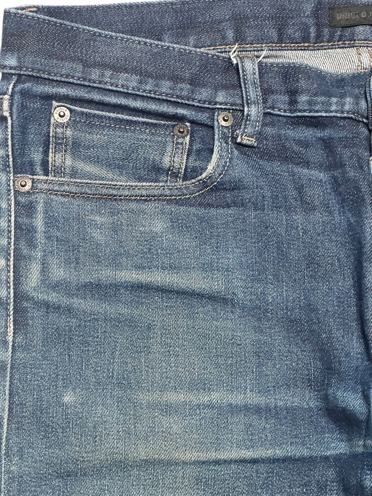 Uniqlo UNIQLO Selvedge Denim Kaihara Jeans SlimFit Style Faded Wash Size US 35 - 6 Thumbnail
