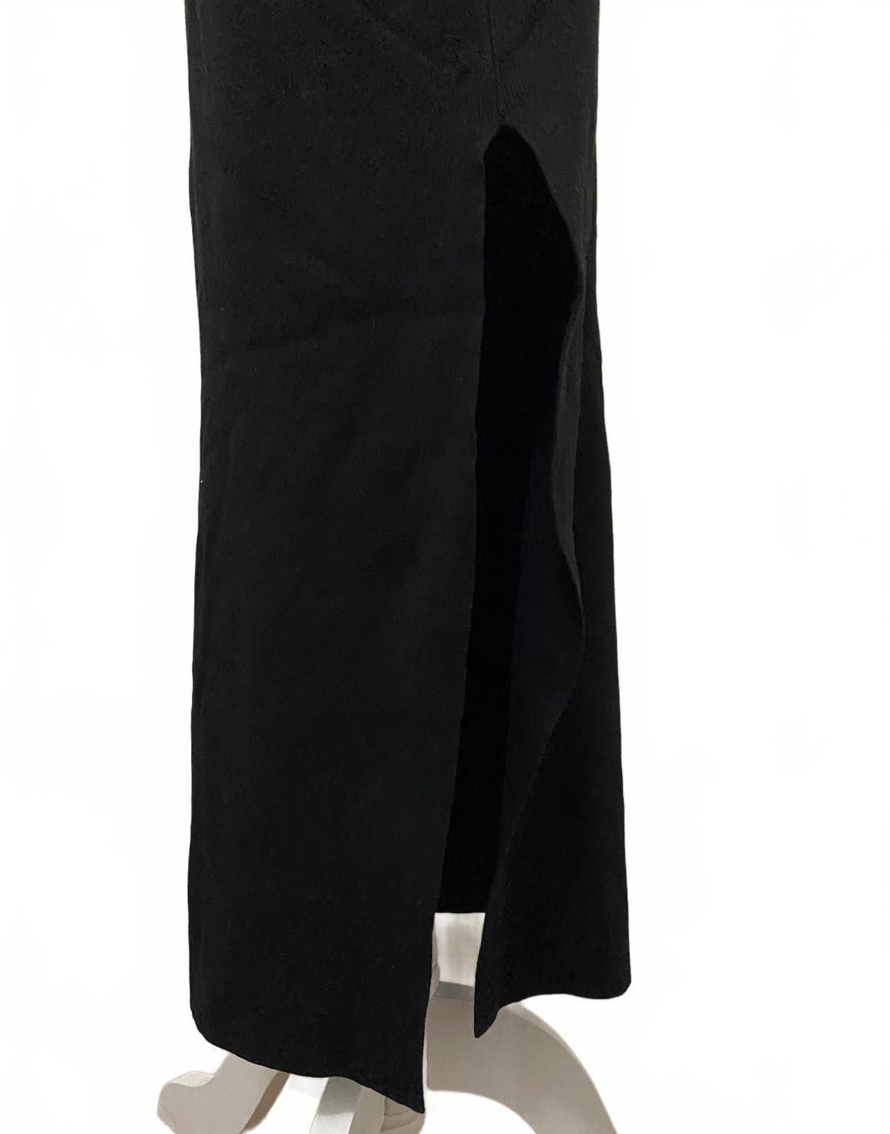 Asos ASOS Halter Maxi Dress with Side Slit in Black (SMALL) Size S / US 4 / IT 40 - 3 Thumbnail