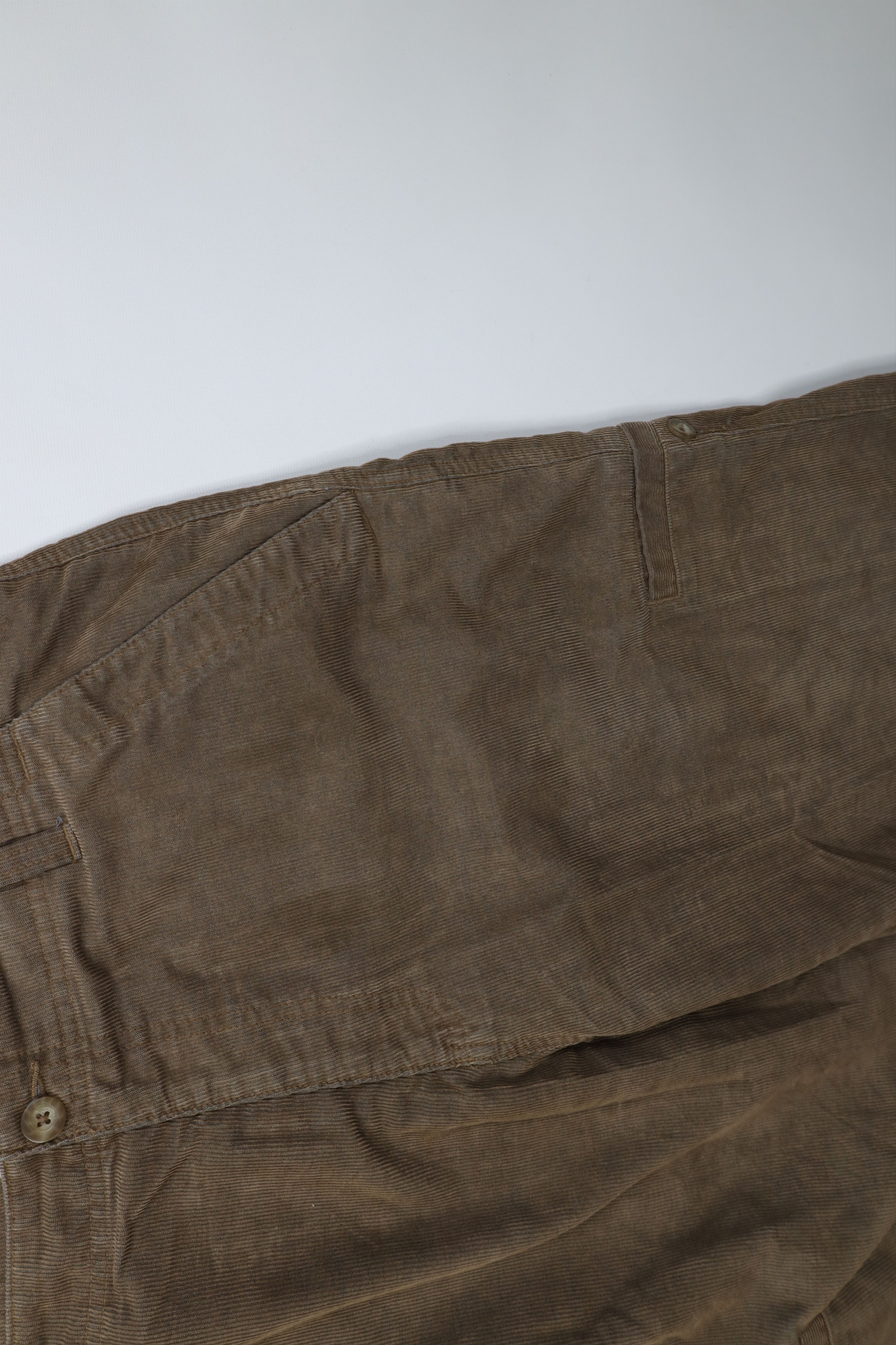 Vintage Vintage 90s Streetwear Wide Leg Corduroy Cargo Pants Beige Size US 34 / EU 50 - 8 Thumbnail