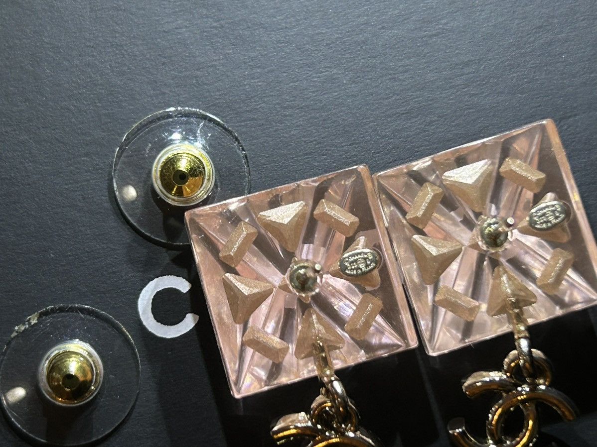 Chanel Chanel Resin Square Logo Earrings Size ONE SIZE - 9 Thumbnail