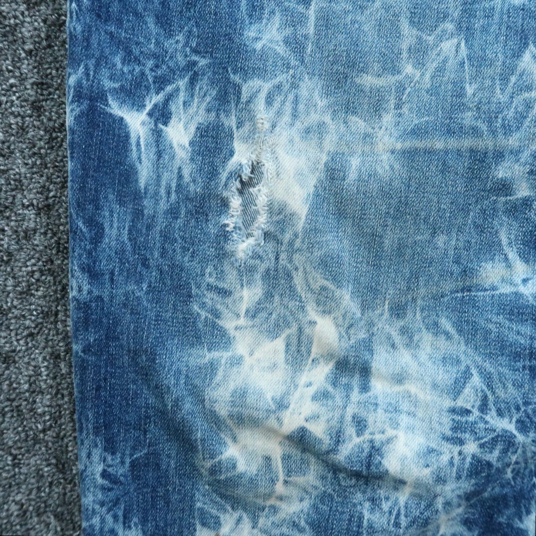 Vintage Rock Revival Jeans Men 40x28 Blue Dorsett Alt Straight Acid Wash Distressed Size US 40 / EU 56 - 5 Thumbnail