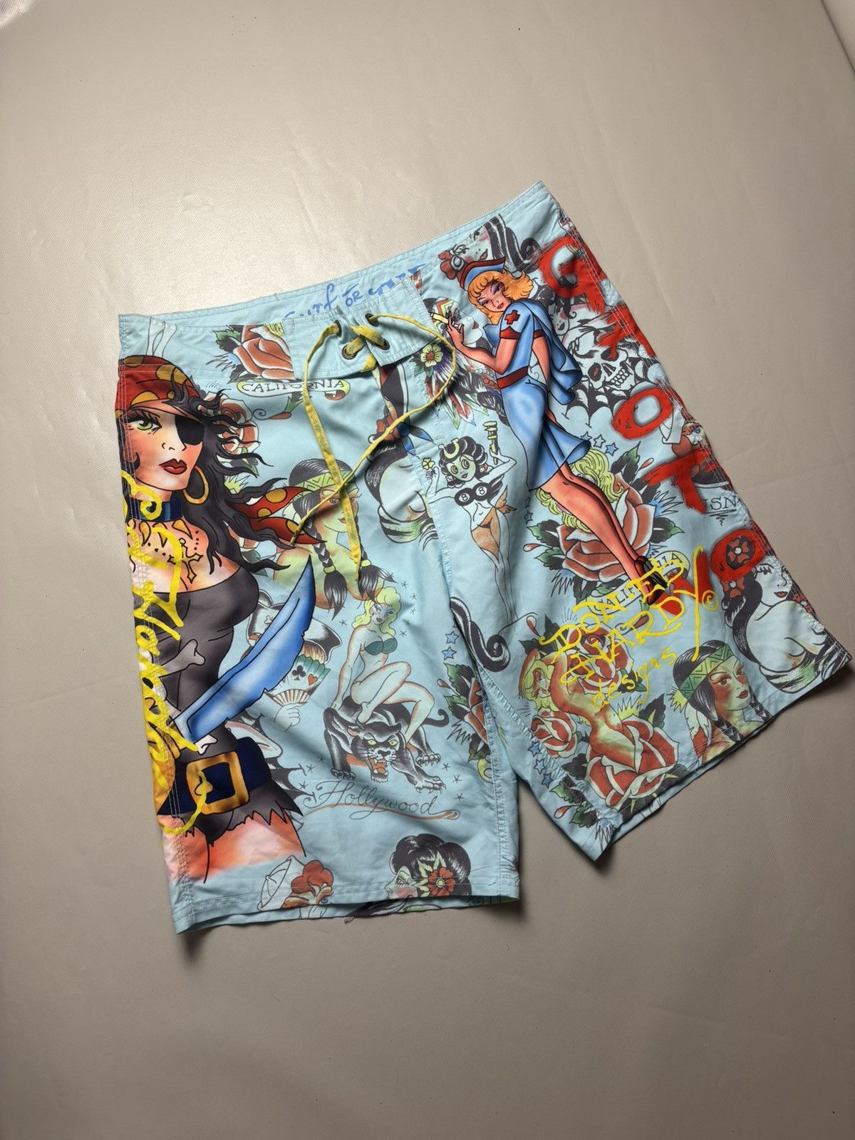 Ed Hardy Ed Hardy Vintage Y2k Monogram Shorts Size US 36 / EU 52 - 8 Thumbnail