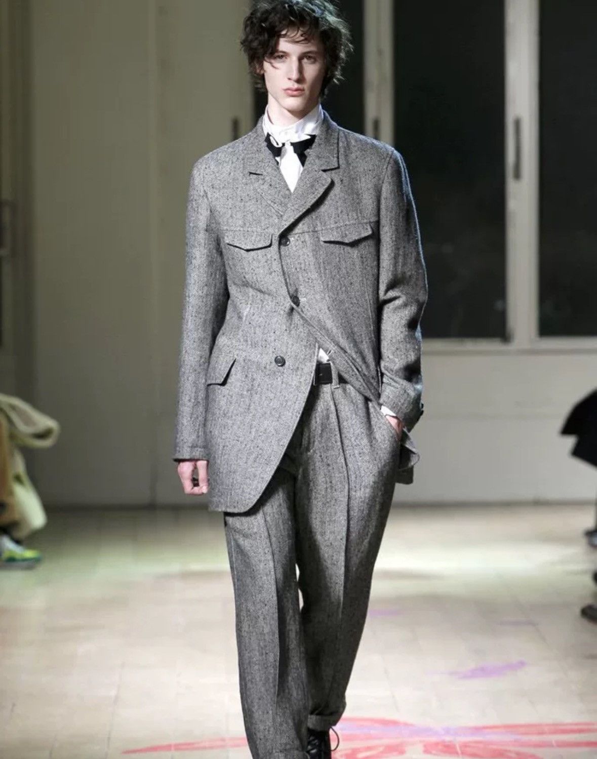 Yohji Yamamoto Yohji Yamamoto 11aw Ribbon Tie White Shirt 2412-Nextarrow Size US M / EU 48-50 / 2 - 9 Thumbnail