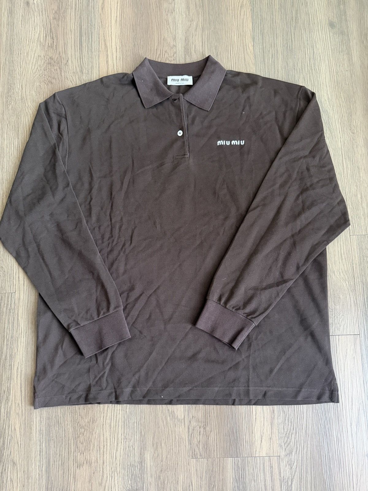 Miu Miu Miu Miu Brown Polo Size US M / EU 48-50 / 2 - 1 Thumbnail