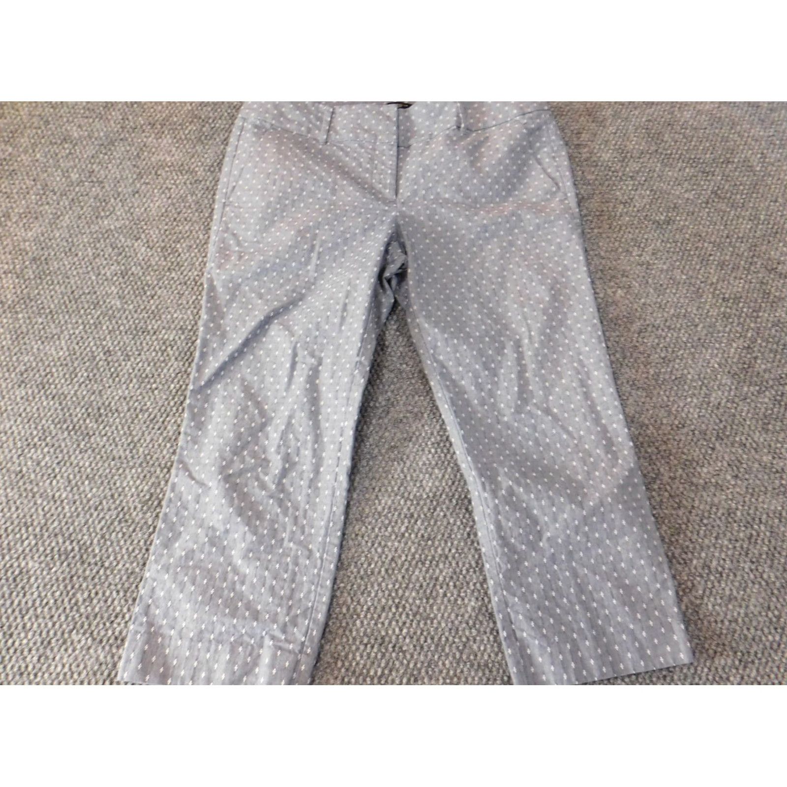 Ann Taylor Ann Taylor Pants 8P Blue Signature Womens Straight Crop Chino Stretch Casual Slim Kick Crop 20.5in Inseam Petite Petite Womens Pants 20.5in Size 30" / US 8 / IT 44 - 2 Thumbnail