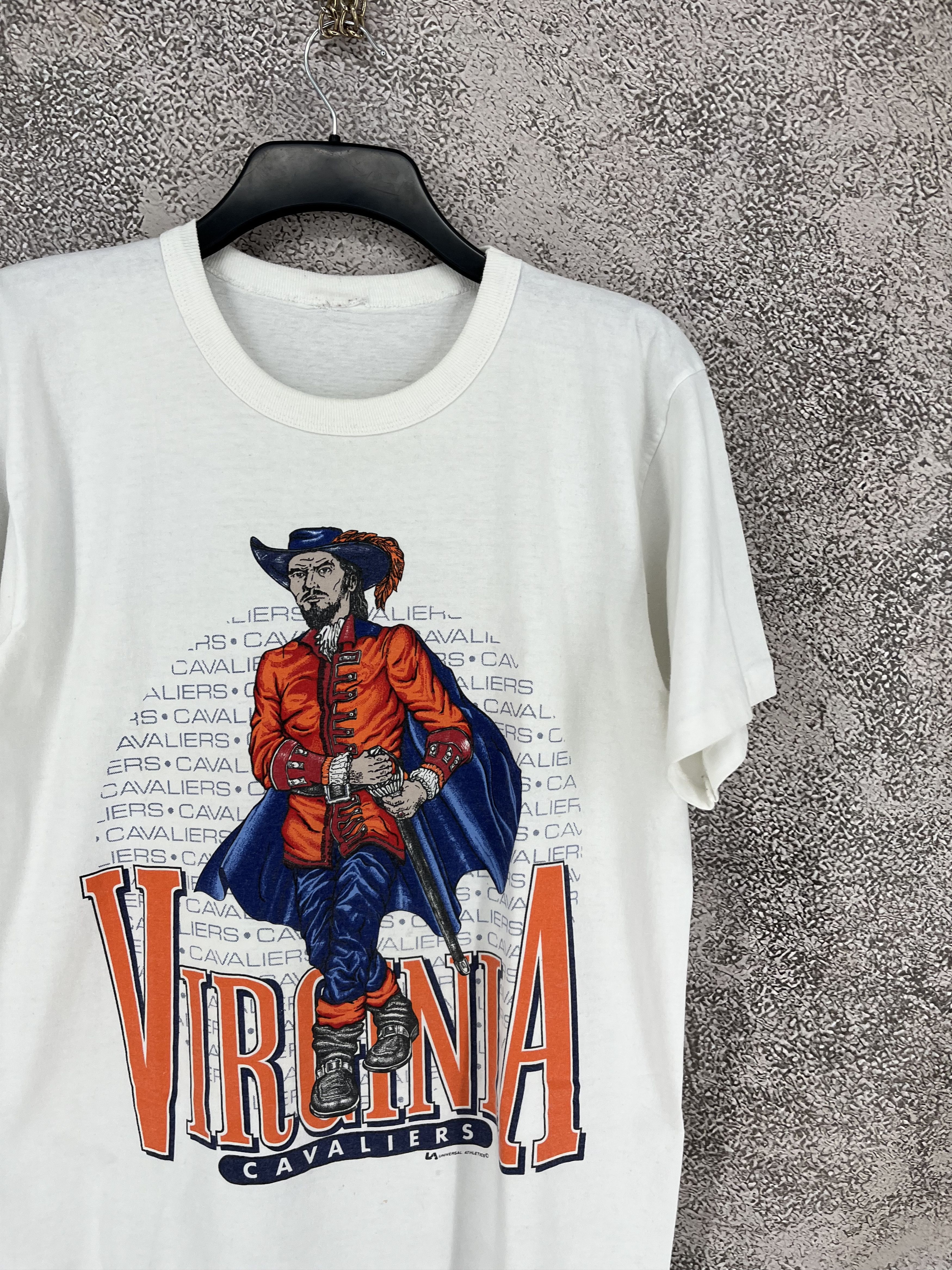 Vintage Vintage 90s UVA Cavaliers Single Stitch T-Shirt Size US M / EU 48-50 / 2 - 5 Thumbnail