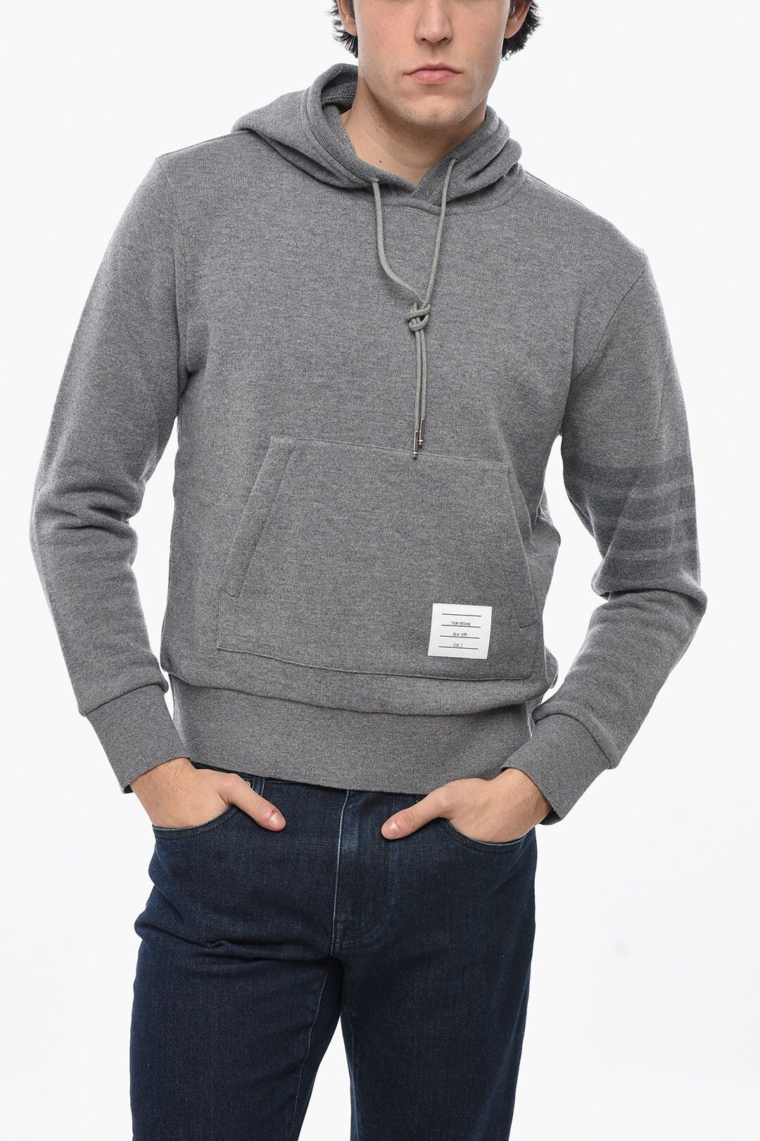 Thom Browne og1mm0426 Virgin Wool Sweater in Grey Size US M / EU 48-50 / 2 - 1 Thumbnail