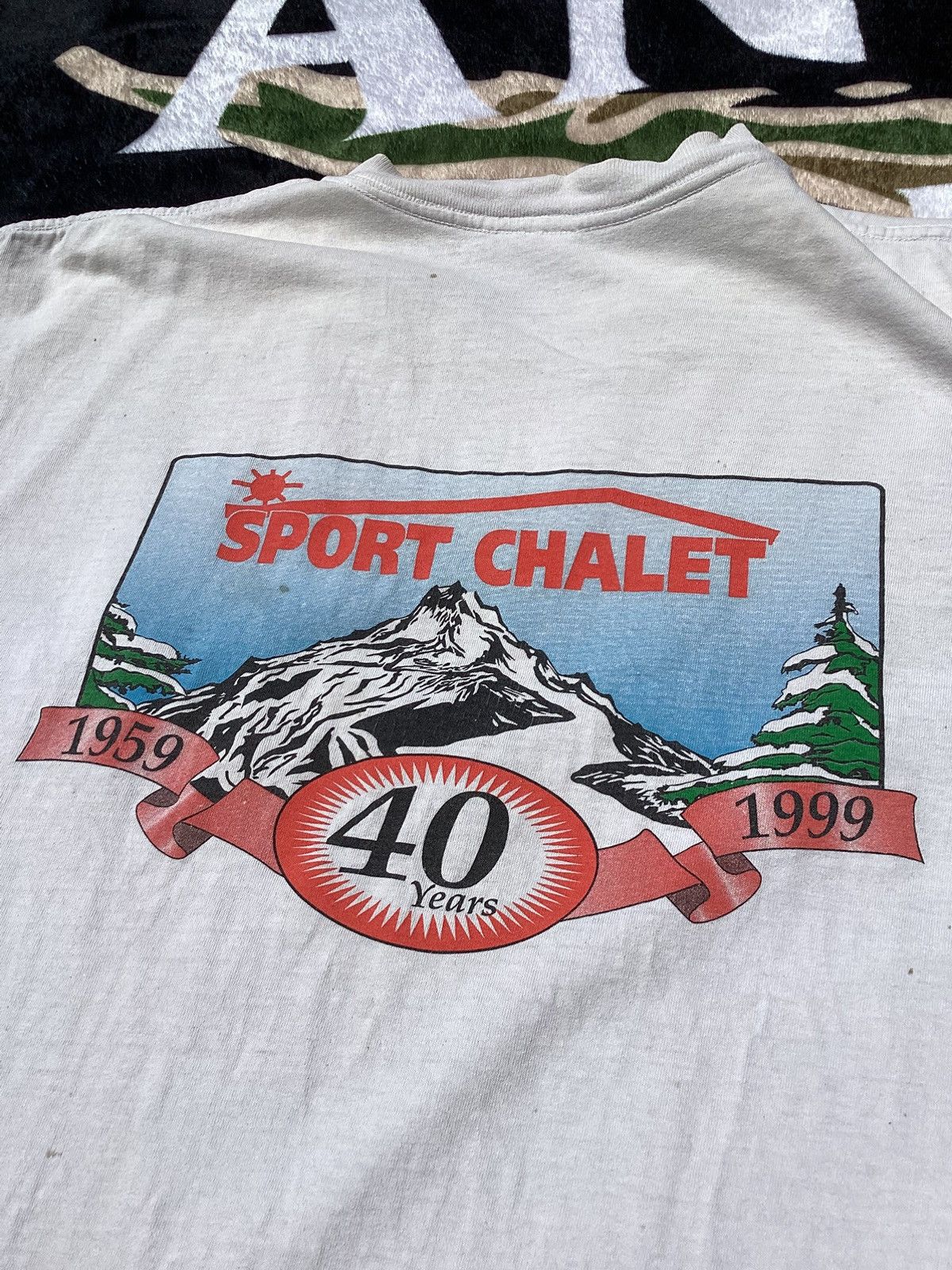 Tultex × Vintage Vintage 1990s sports chalet, distressed worn T-shirt Size US XL / EU 56 / 4 - 2 Thumbnail