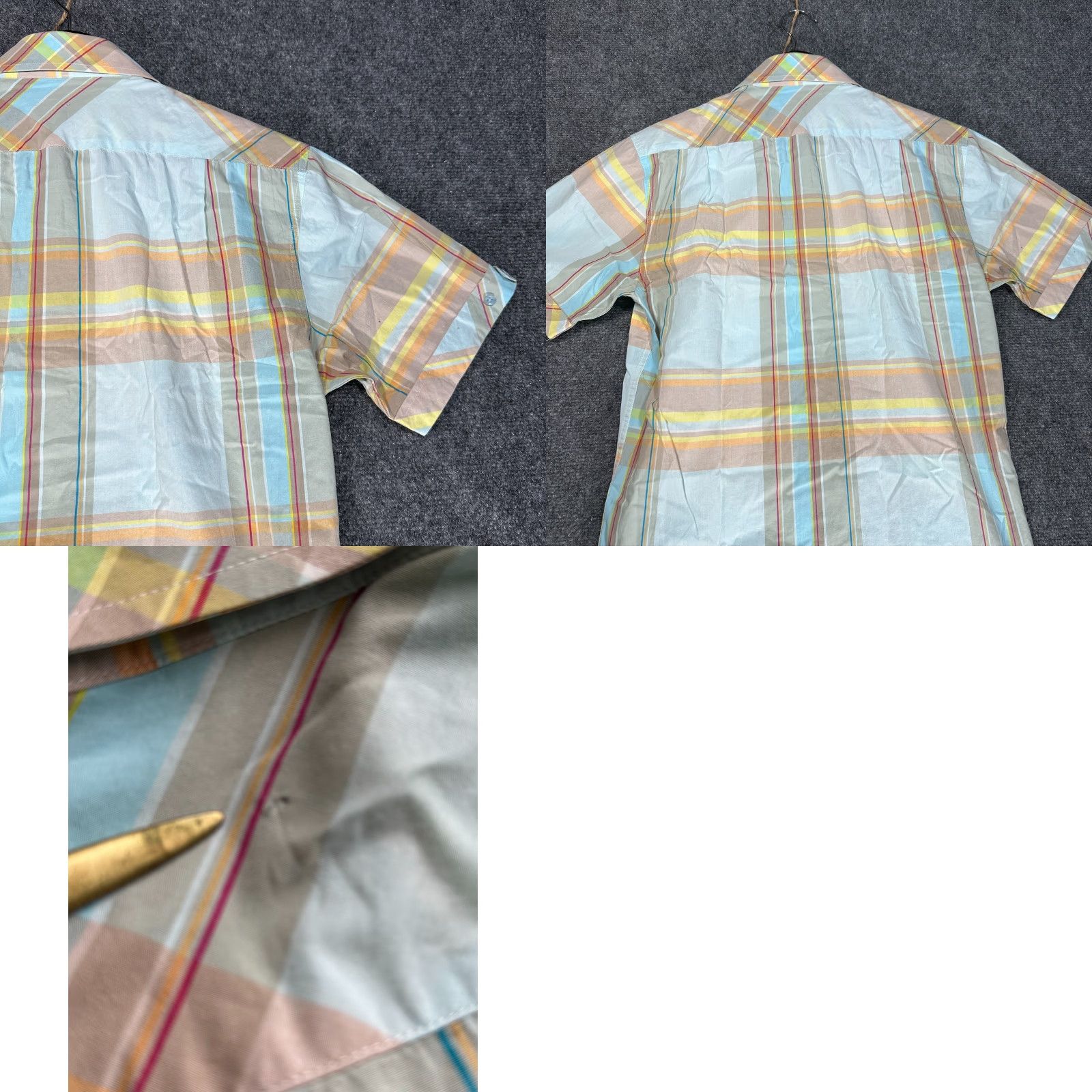Ben Sherman Ben Sherman Shirt Mens Small Button-Up Short Sleeve Blue Plaid Cotton Size US S / EU 44-46 / 1 - 8 Thumbnail