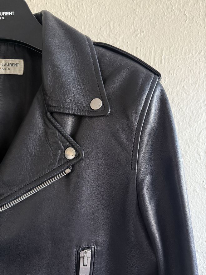 Saint Laurent Paris L01 Lambskin Leather Biker Jacket Size US M / EU 48-50 / 2 - 3 Thumbnail