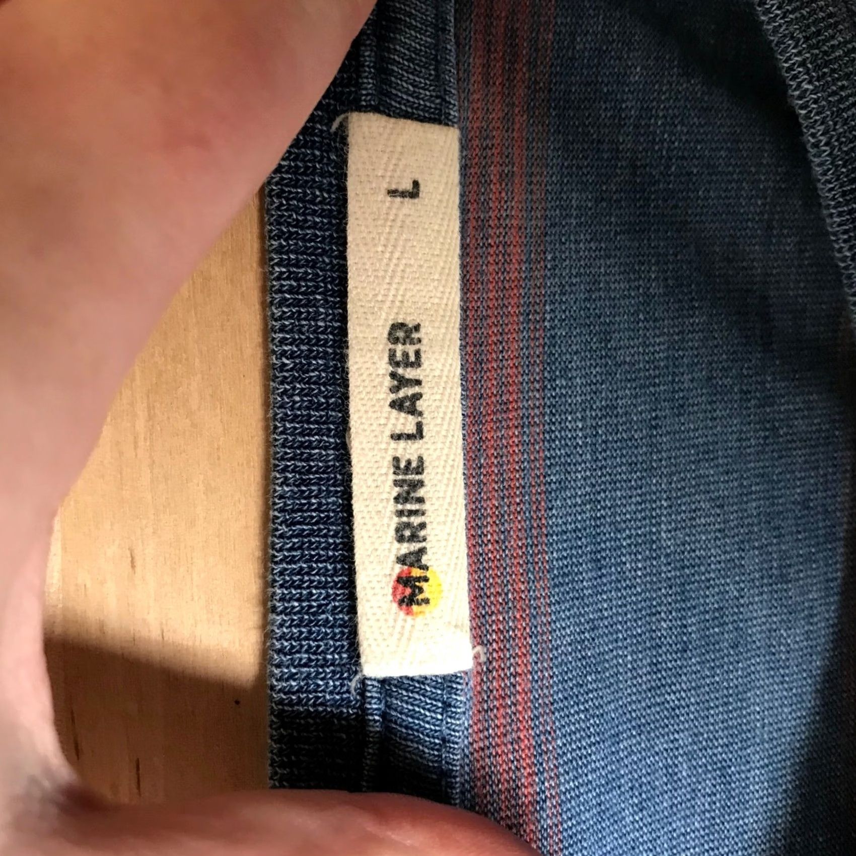 Marine Layer Marine Layer T-Shirt Striped Crew Neck Short Sleeve Cotton Men’s Large Blue Red Stripe All Seasons Size US L / EU 52-54 / 3 - 7 Thumbnail