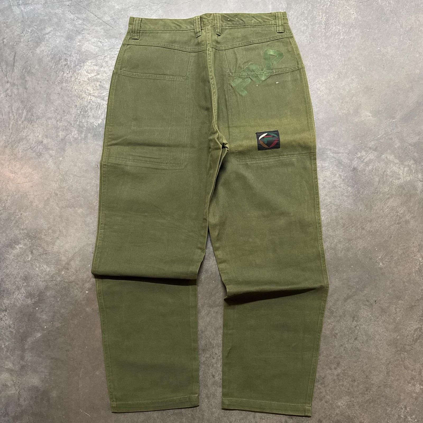 Fila × Vintage Vintage 90s Fila Boot Baggy Skater Denim Jeans Size US 38 / EU 54 - 1 Thumbnail