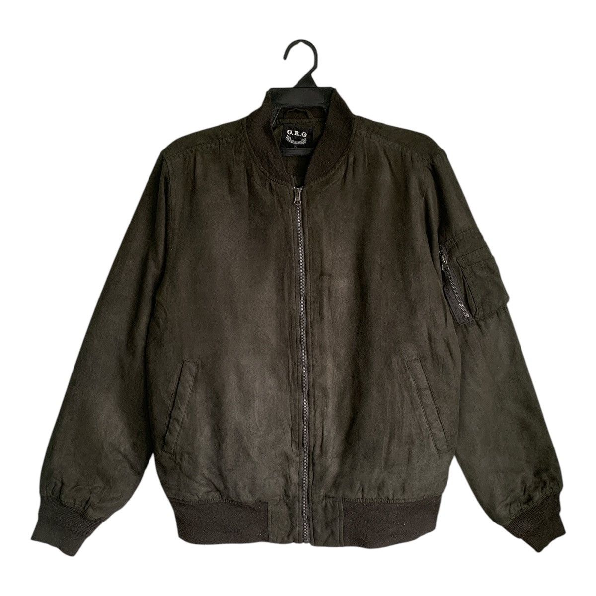 Japanese Brand Rare Design Vintage O.R.G Genuine Wear Bombers Jacket Size US L / EU 52-54 / 3 - 1 Thumbnail