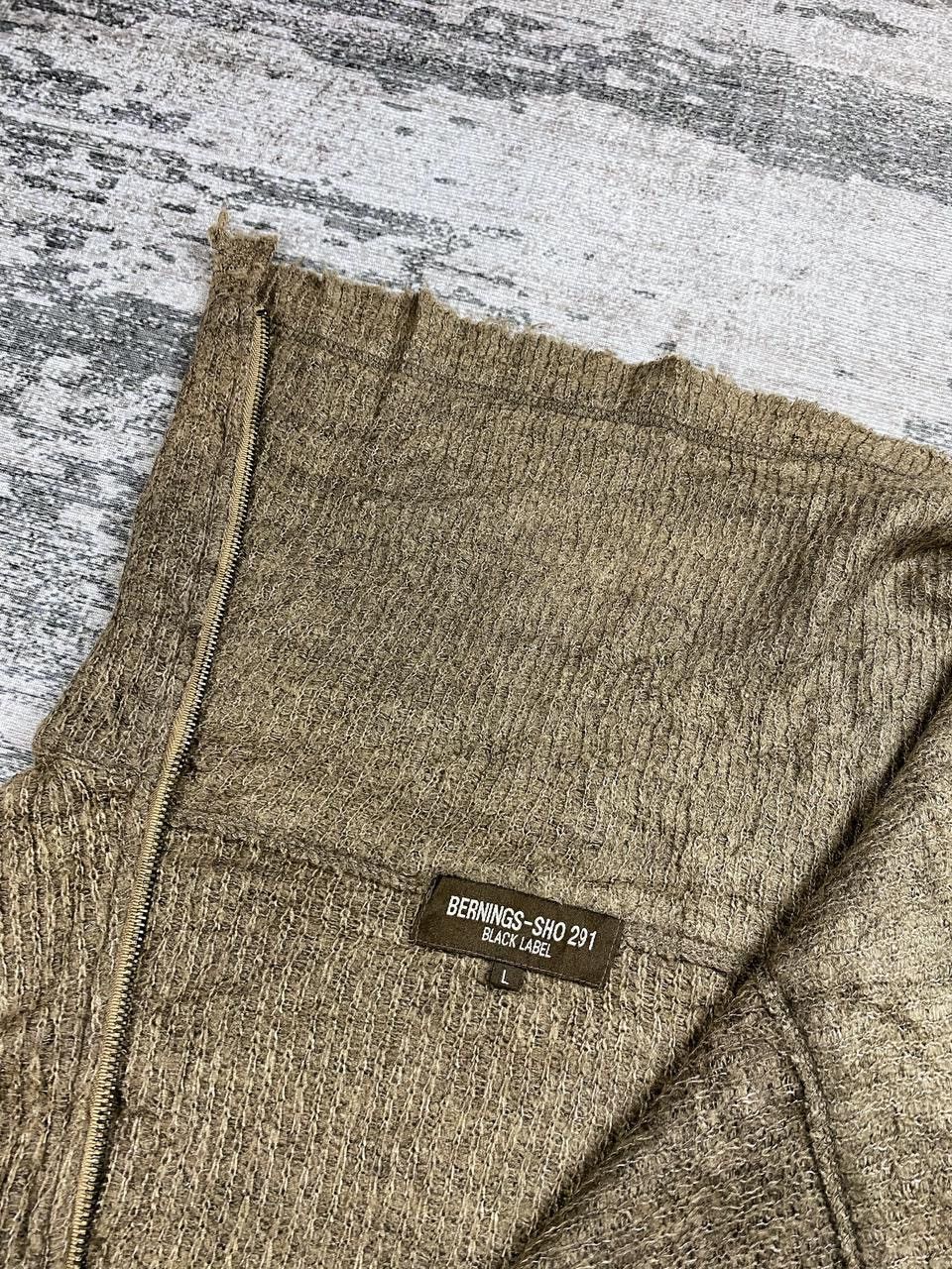 Japanese Brand 2000s BerningSho Asymmetric Docking Mohair Zip y2k Lgb Ifsix Size US L / EU 52-54 / 3 - 4 Thumbnail