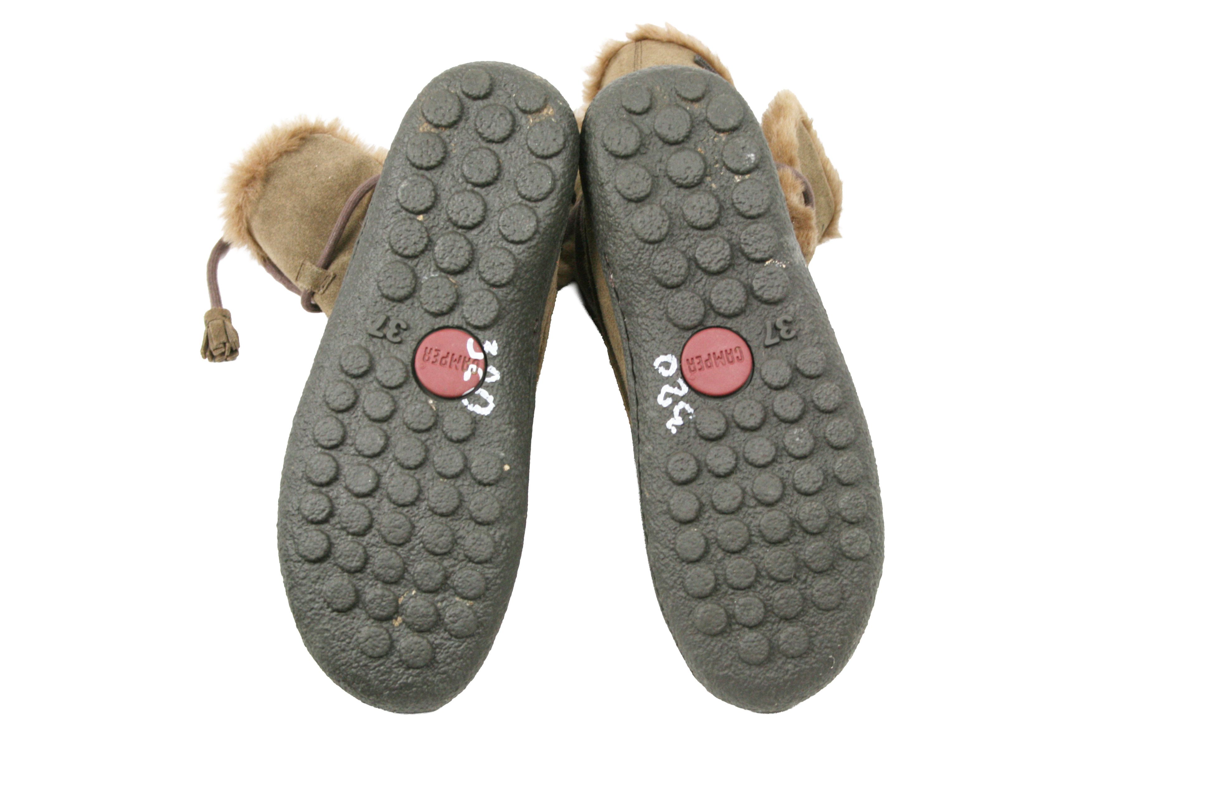 Camper 00S Y2K Goblin Faux Fur Lined Suede Boots Vintage Size US 7 / IT 37 - 15 Thumbnail