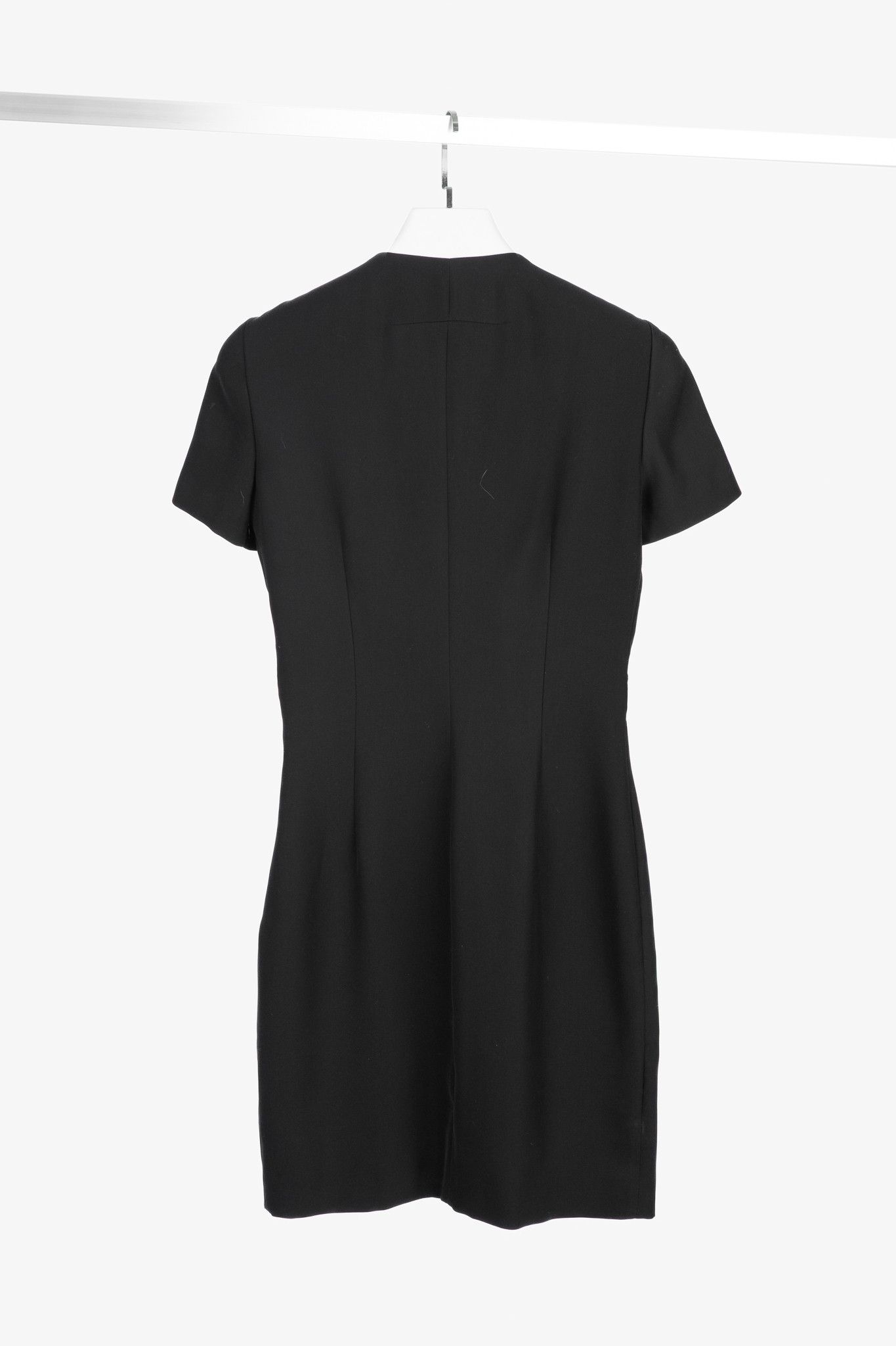 Givenchy Givenchy Black Crepe Grommet-Embellished Mini Dress Size M / US 6-8 / IT 42-44 - 2 Thumbnail