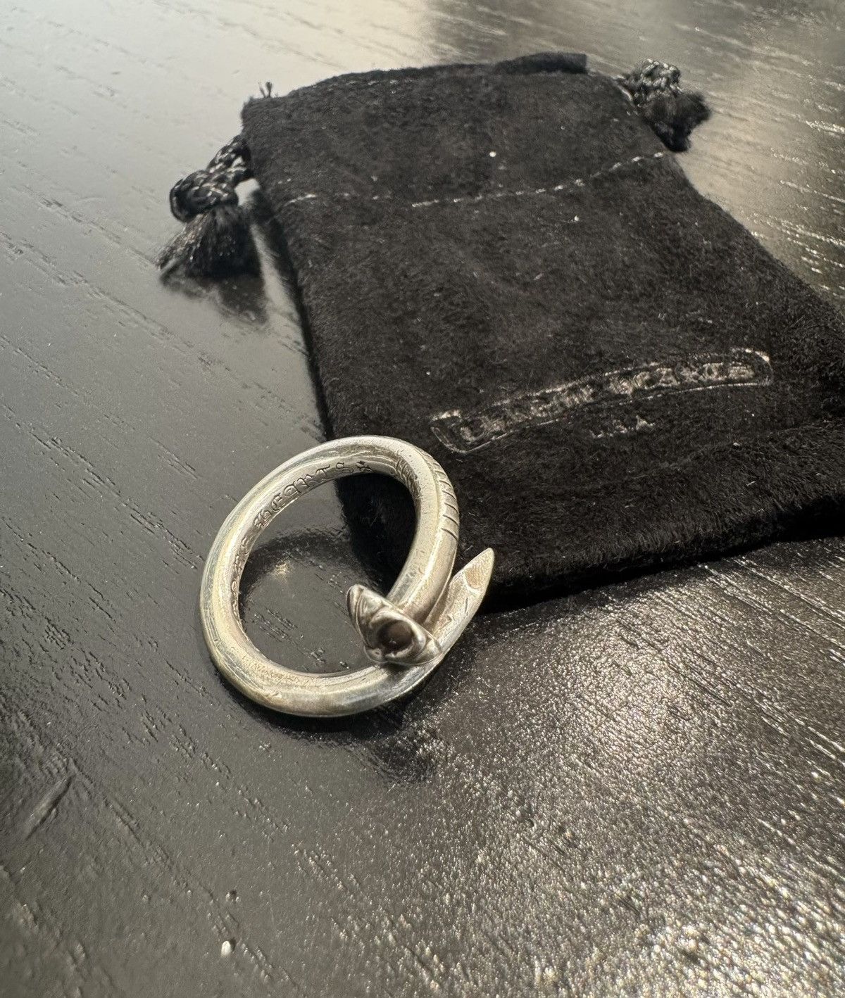 Chrome Hearts Chrome Hearts Cross Stud Round Head 925 Silver Ring Size ONE SIZE - 2 Thumbnail