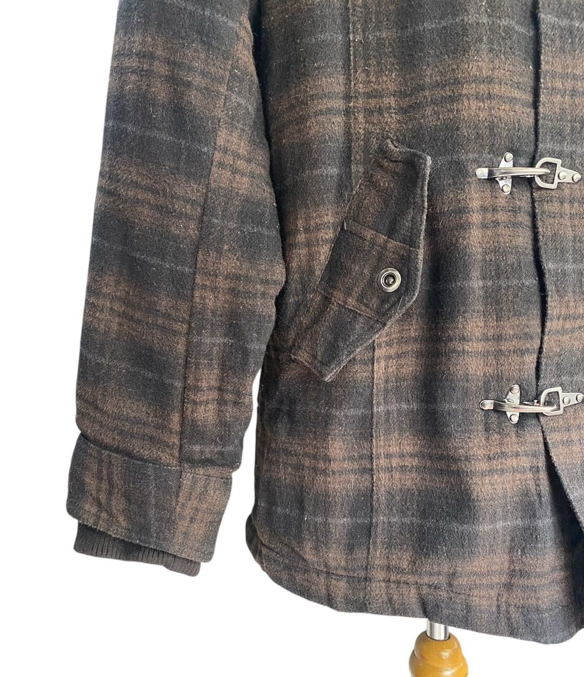 Japanese Brand Vintage CREATE BAREFOOT Plaid Wool Hoodie Jacket Size US XL / EU 56 / 4 - 13 Thumbnail