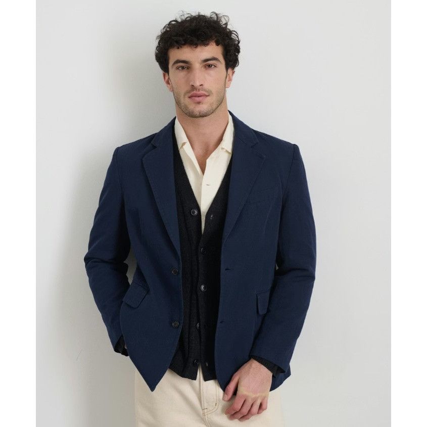 Alex Mill Alex Mill Cooper Cotton Linen blazer jacket sz 2XL color Nav Size 46R - 1 Thumbnail