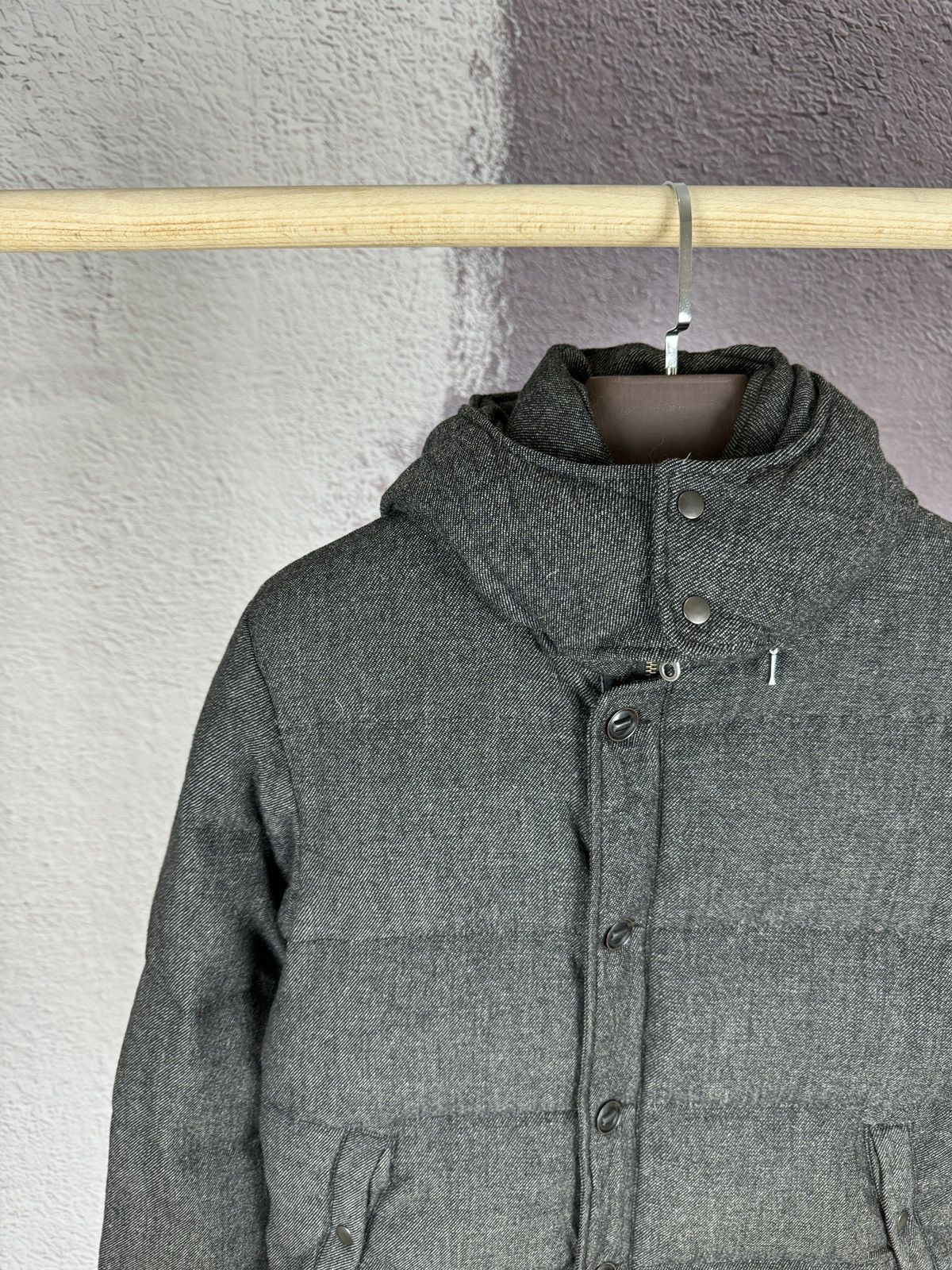 Japanese Brand Urban Research Doors grey wool down quilted jacket coat Size US M / EU 48-50 / 2 - 3 Thumbnail