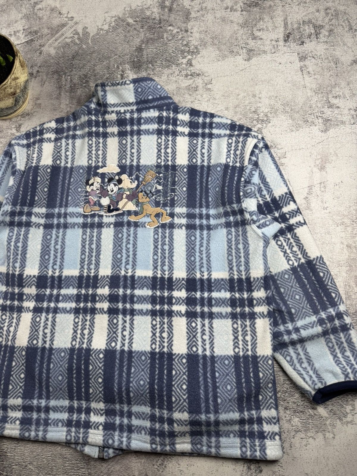 Disney Disney Store 90s Vintage Zip Plaid Preppy New Year Cozy Fleece Jacket Pullover Size US L / EU 52-54 / 3 - 4 Thumbnail