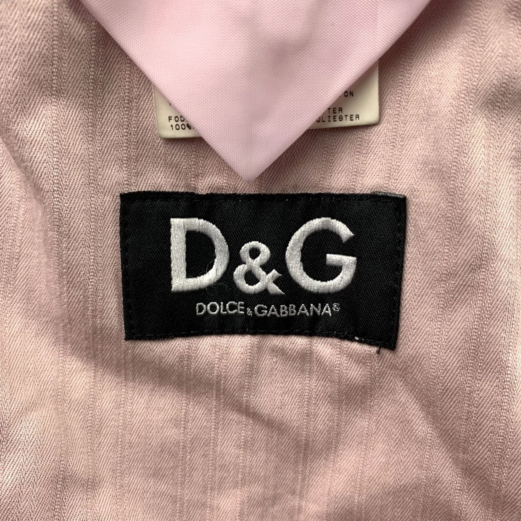 Dolce & Gabbana D&G by DOLCE & GABBANA Rose Stripe Cotton Notch Lapel Sport Coat Jacket 42 Men Size US XS / EU 42 / 0 - 7 Thumbnail