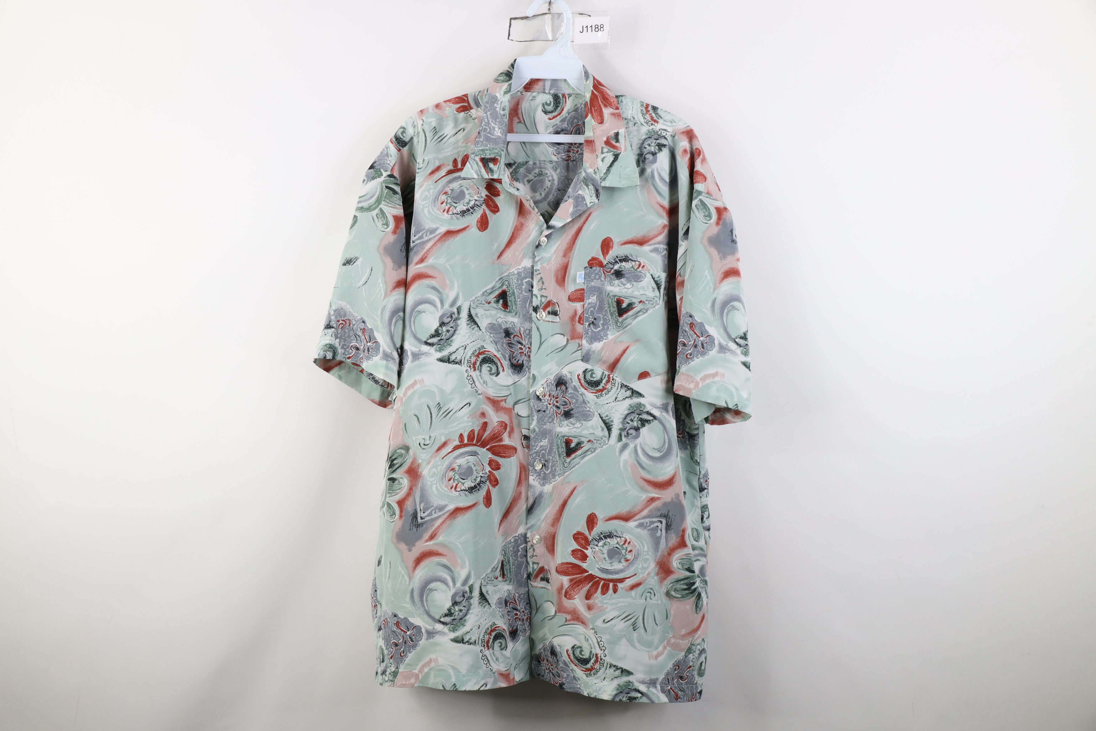 Vintage Vintage 90s Streetwear Flower Short Sleeve Button Shirt Size US L / EU 52-54 / 3 - 1 Thumbnail